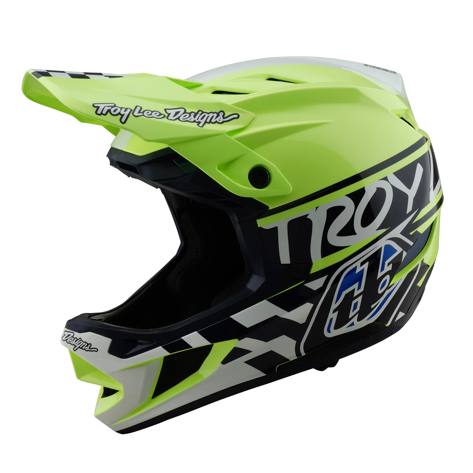 Kask MTB Troy Lee Design D4 POLYACRYLITE MIPS FIFTY 50 żółty/niebieski - Image 7