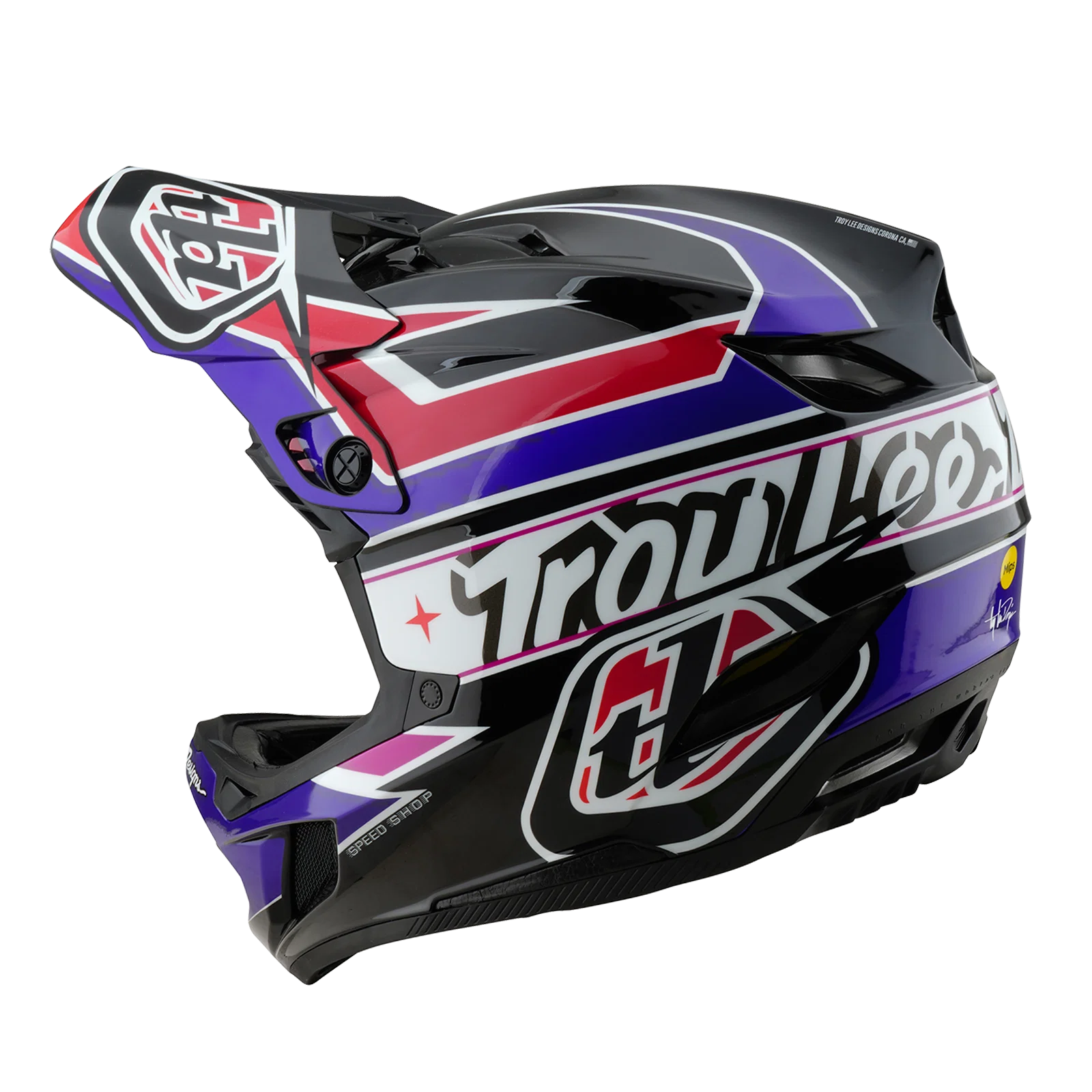 Kask MTB Troy Lee Design D4 POLYACRYLITE MIPS LINEAR czarny - Image 2