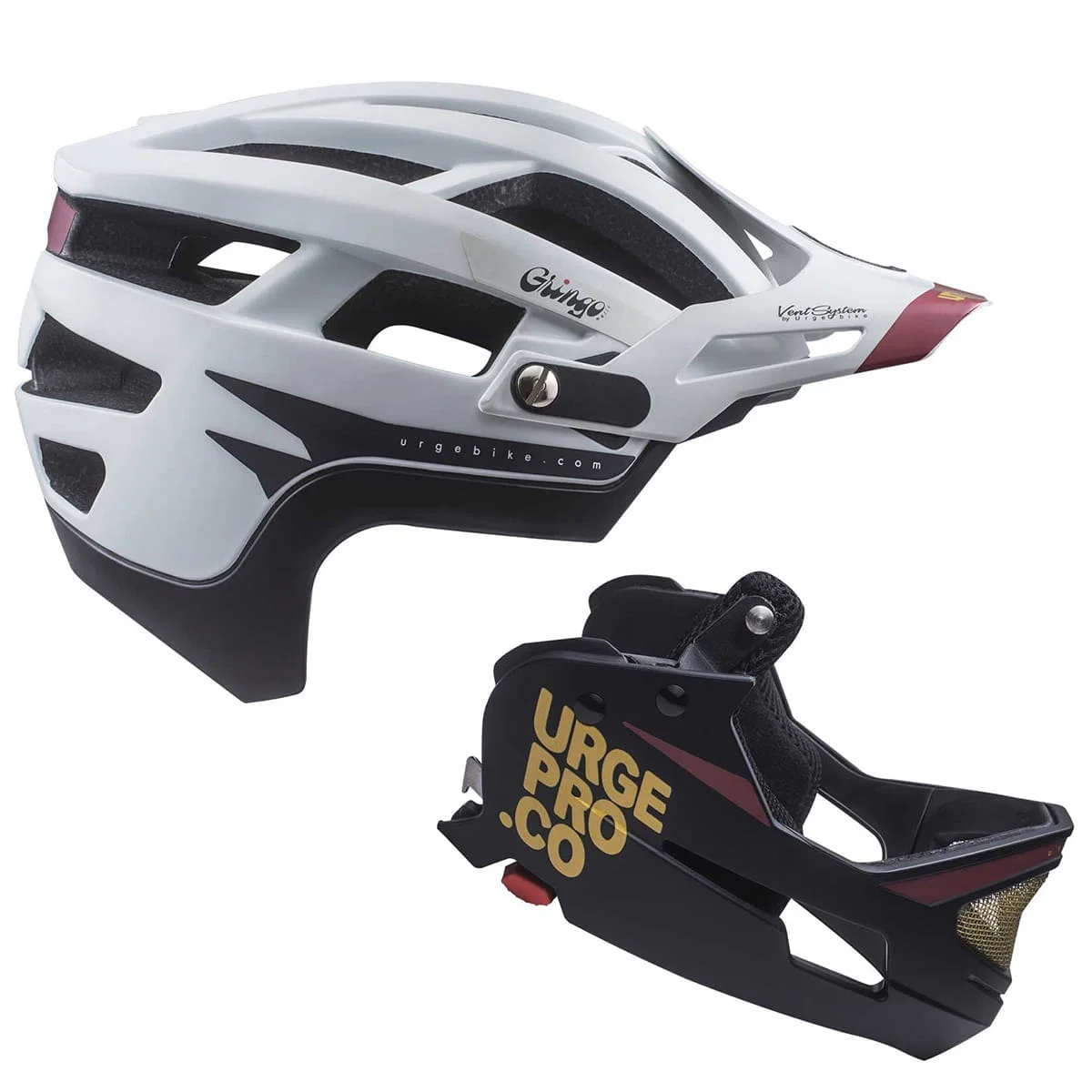 Kask URGE GRINGO DE LA SIERRA MTB biały/czarny - Image 3