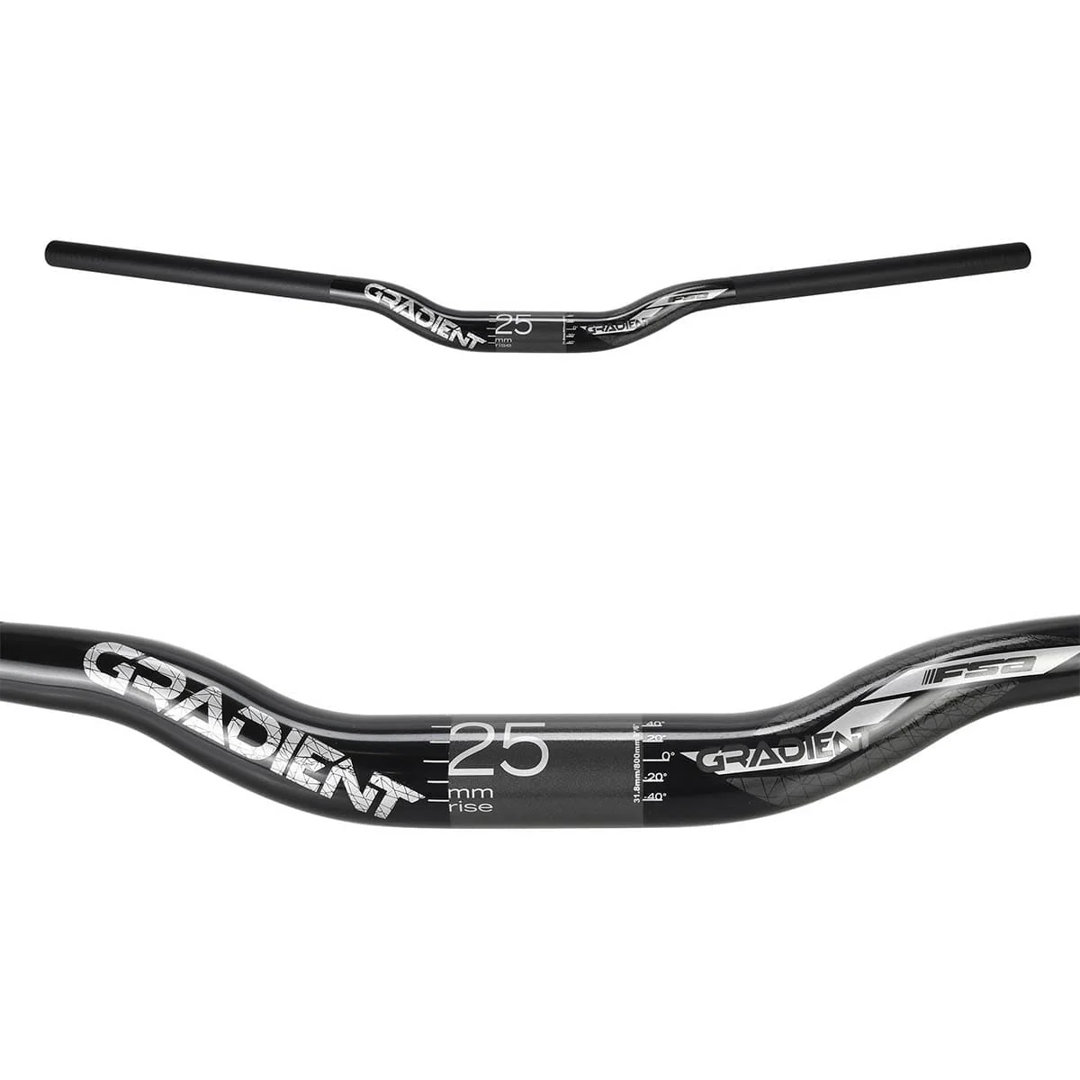 Kierownica FSA GRADIENT Aluminium Rise 25mm 31.8/800mm czarna