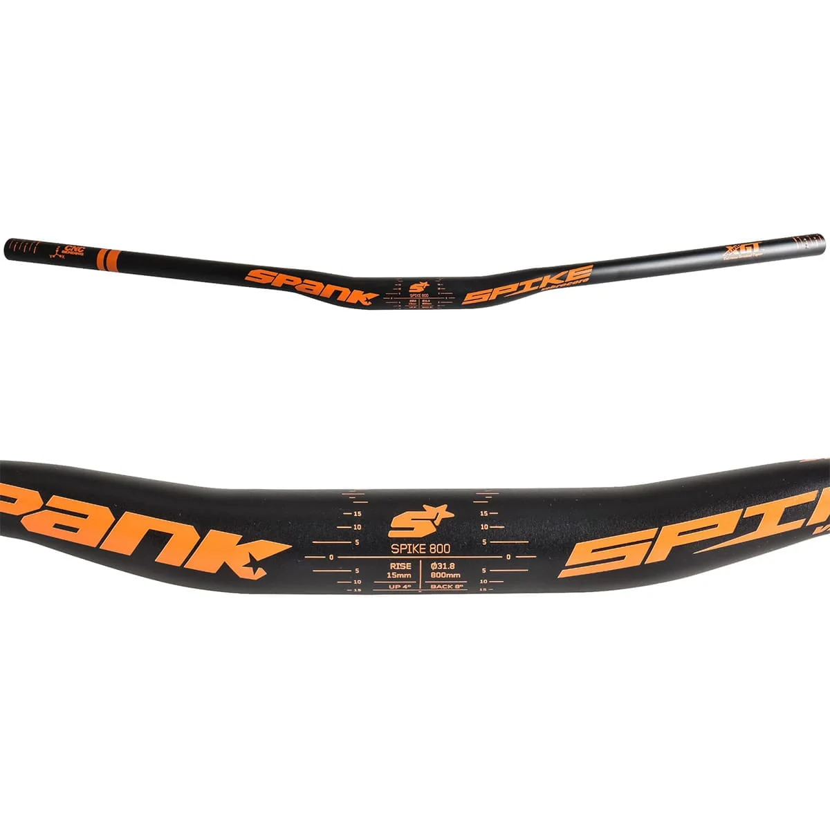 Kierownica SPANK SPIKE 800 VIBROCORE Rise 15mm 800mm pomarańczowa - Image 3