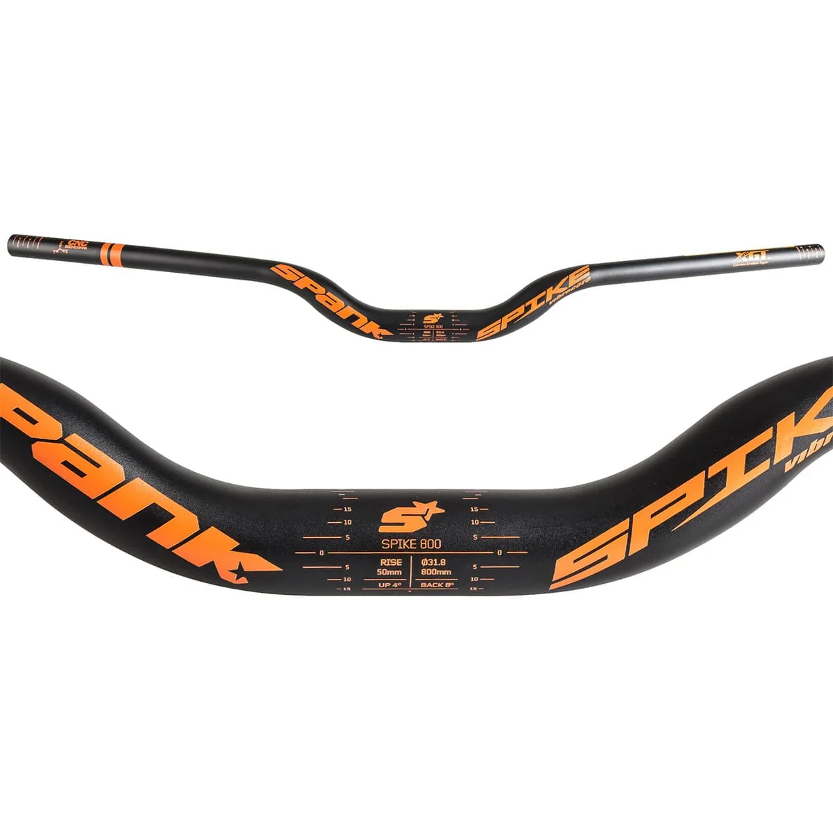 Kierownica SPANK SPIKE 800 VIBROCORE Rise 50 mm 31,8/800 mm czarny/pomarańczowy - Image 2