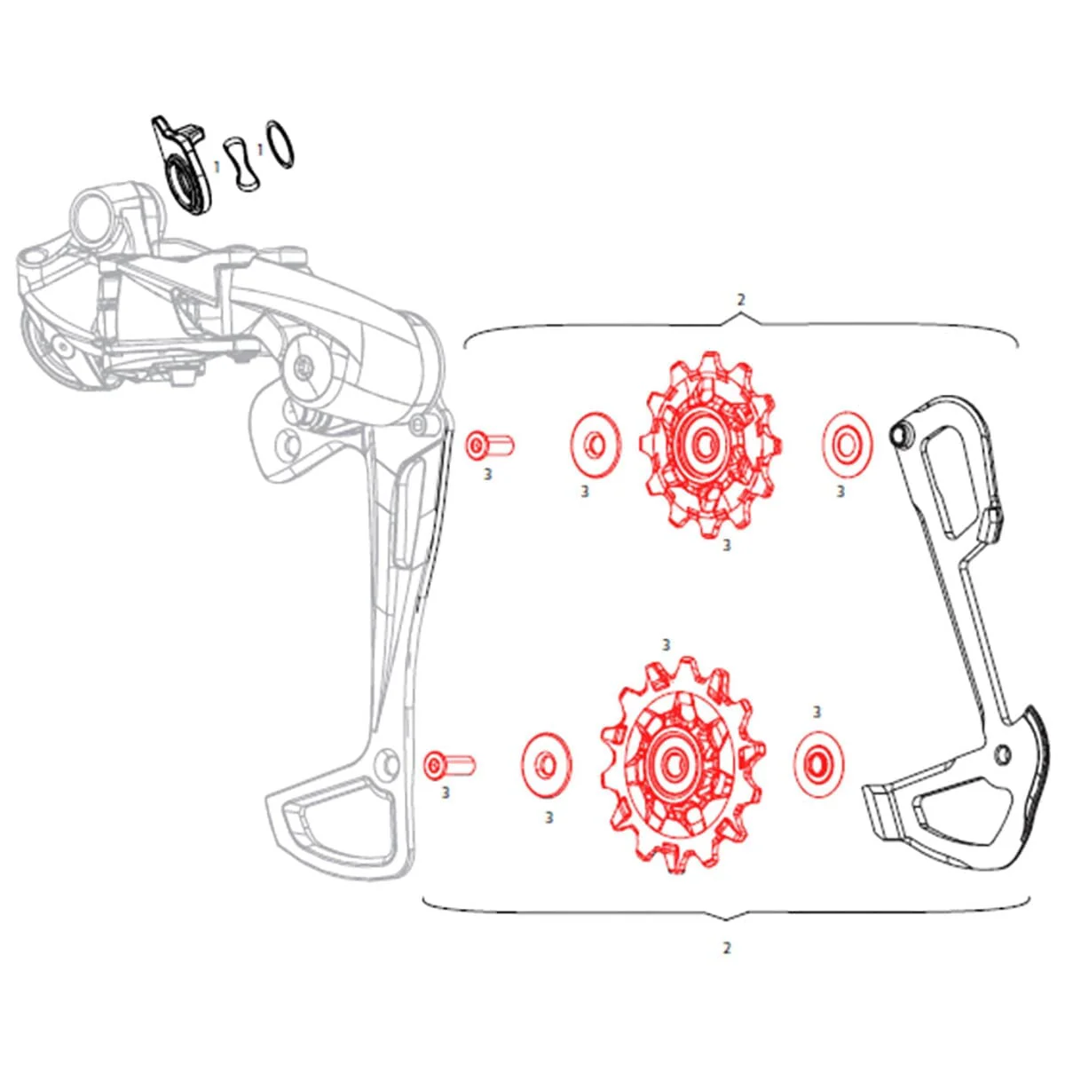 Kółka przerzutki tylnej SRAM GX 12V (x2) - Image 2