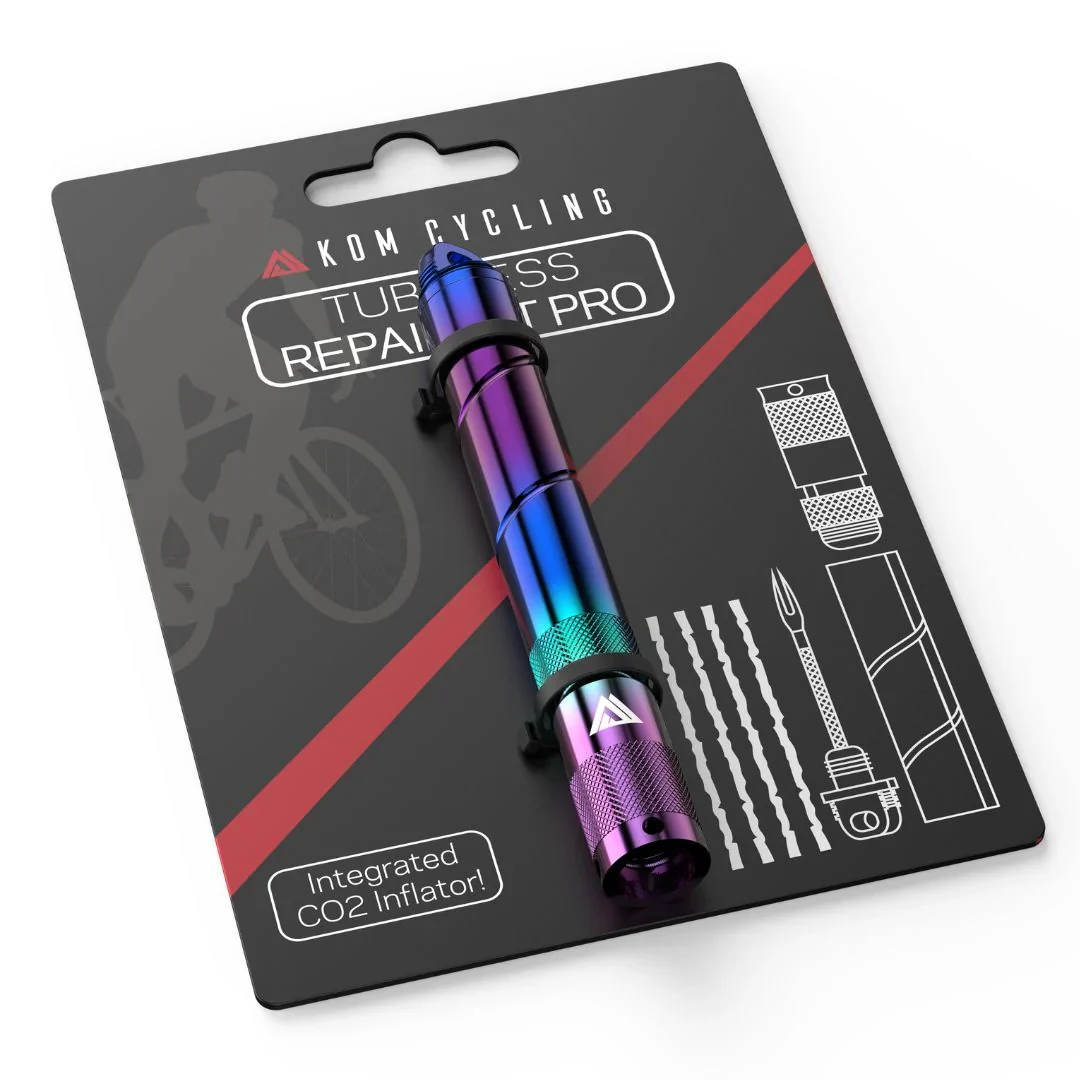 KOM CYCLING Tubeless PRO Iridescent zestaw naprawczy