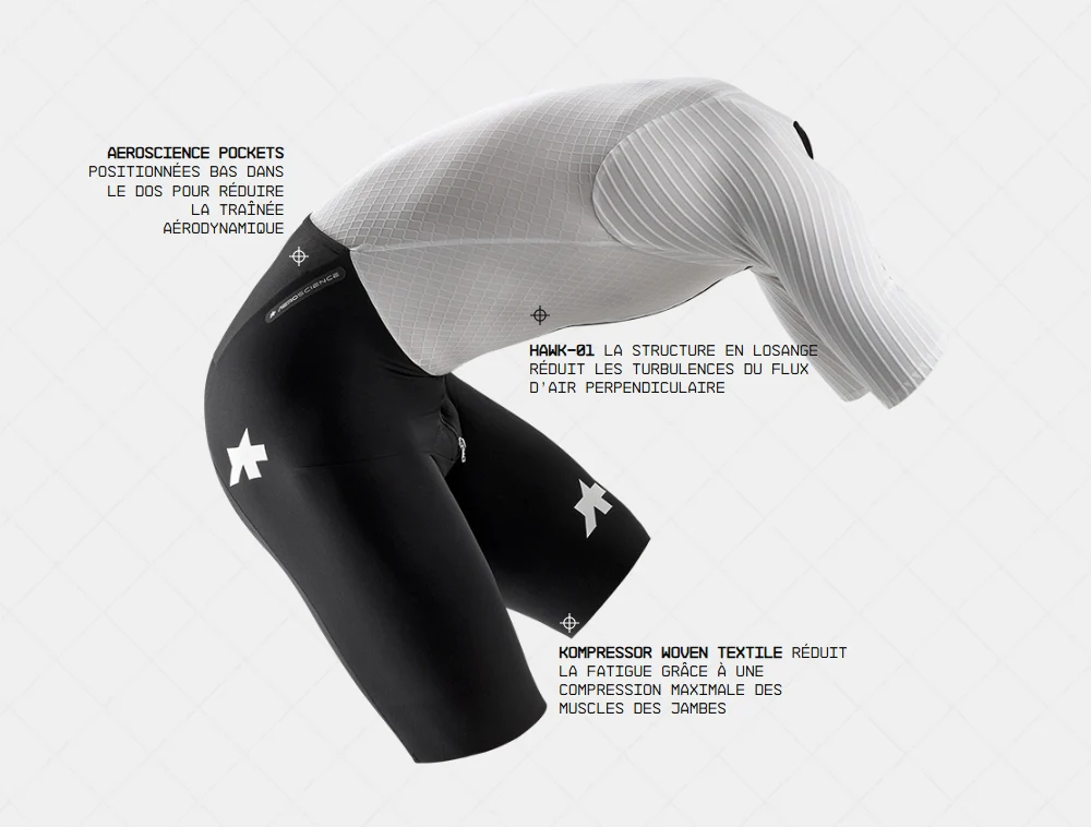 Kombinezon ASSOS EQUIPE RSR BOLIDE S11 biały/czarny - Image 11