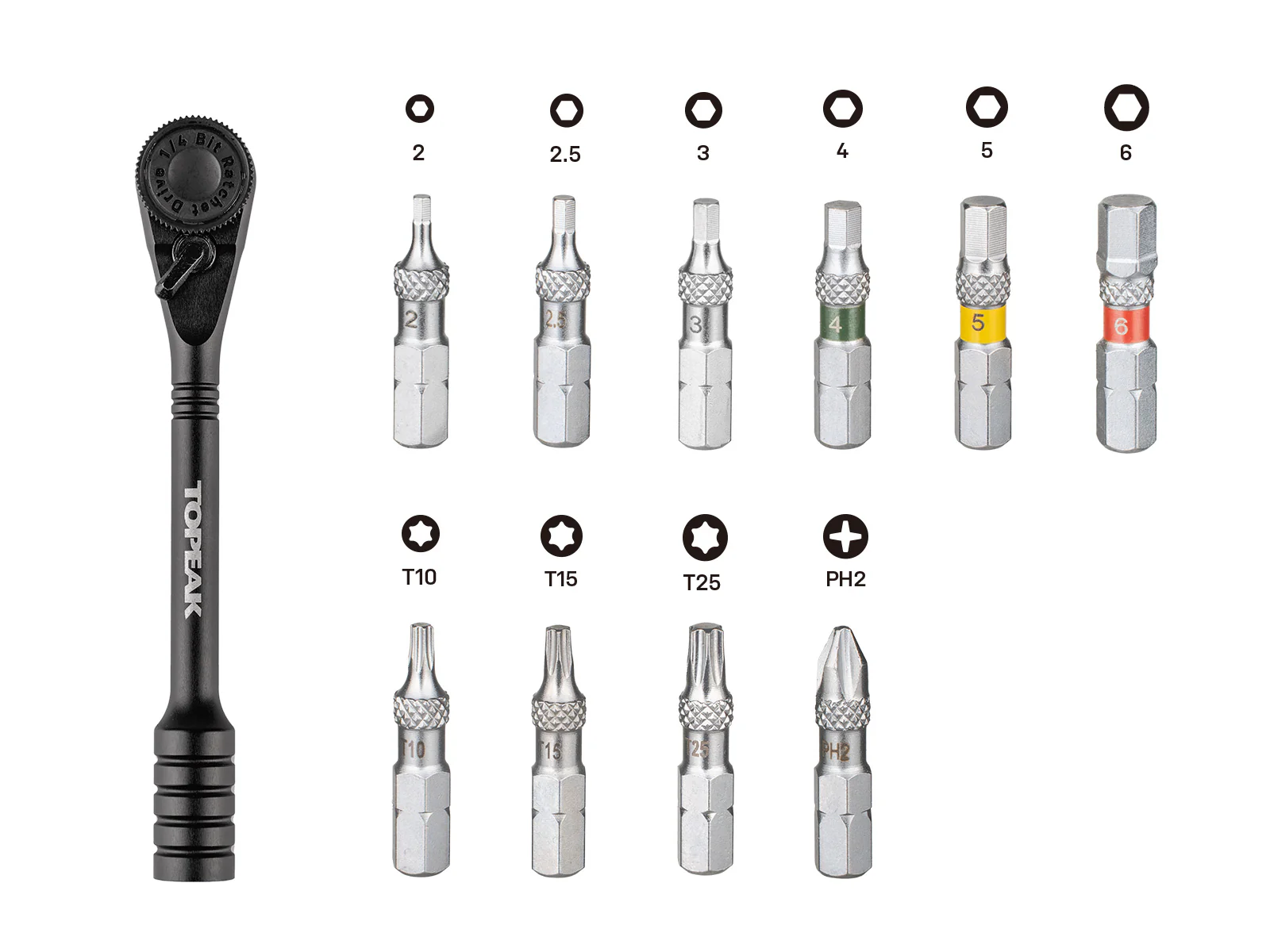 Kompaktowy klucz z grzechotką TOPEAK RATCHET ROCKET ESSENTIAL czarny - Image 2