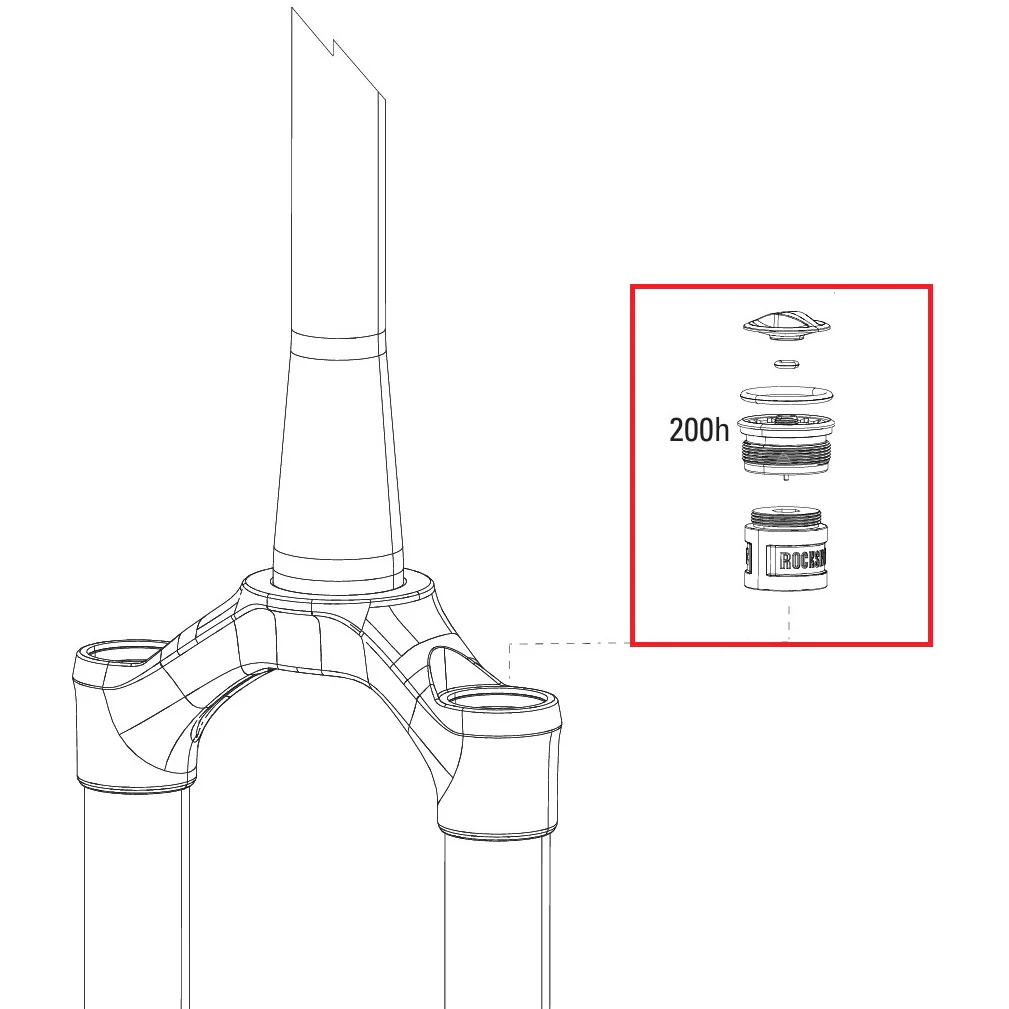 Zestaw Air Top Cap ROCKSHOX SID 32mm B1-B4 (2017-2020).SID SL C1+ (2021+).REBA-10/REBA-12/REBA-15 A2-A8 (2018-2025) - Image 2