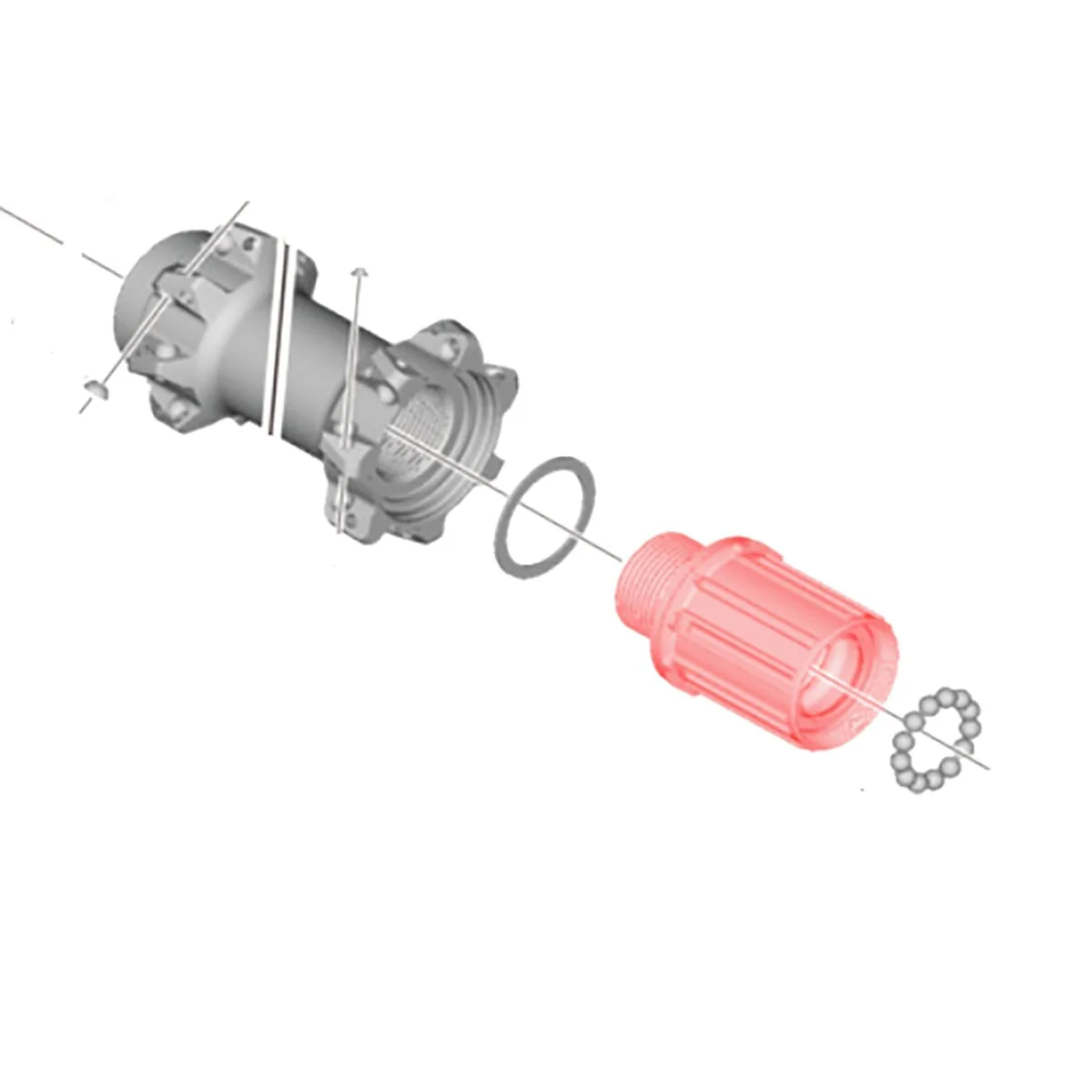 Korpus wolnego koła do kół SHIMANO XT WH-M8000/8020 z osią Boost 12 mm #Y39Y98020