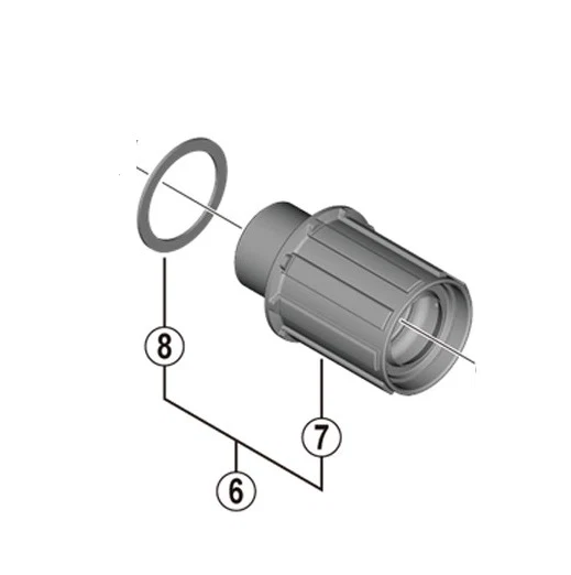 Korpus wolnego koła SHIMANO FH-RS470/171 Typ Shimano HG
