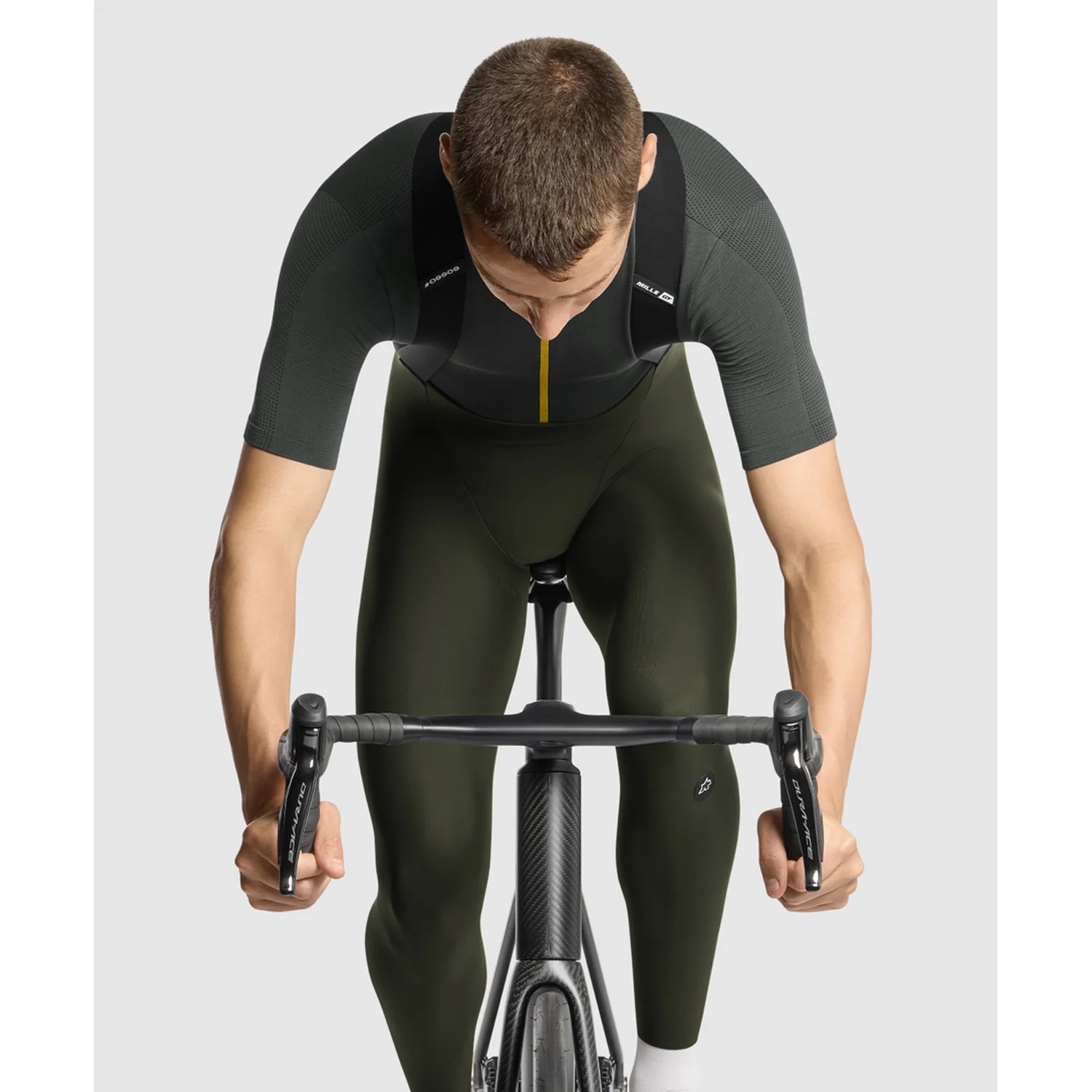 Koszulka ASSOS MILLE GT SPRING FALL S11 Deep Green Bib Tight - Image 3