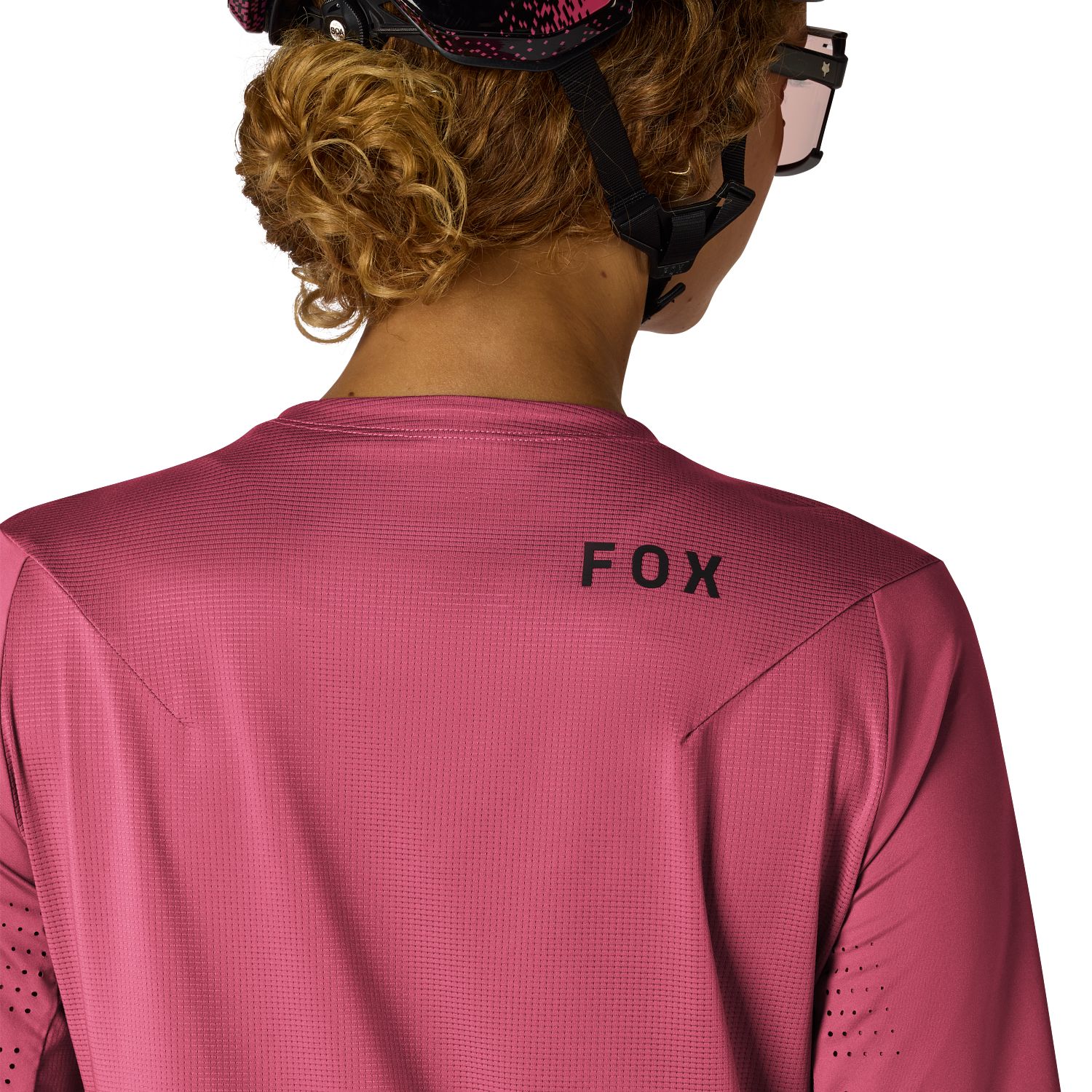Koszulka damska FOX FLEXAIR z krótkim rękawem Berry - Image 3