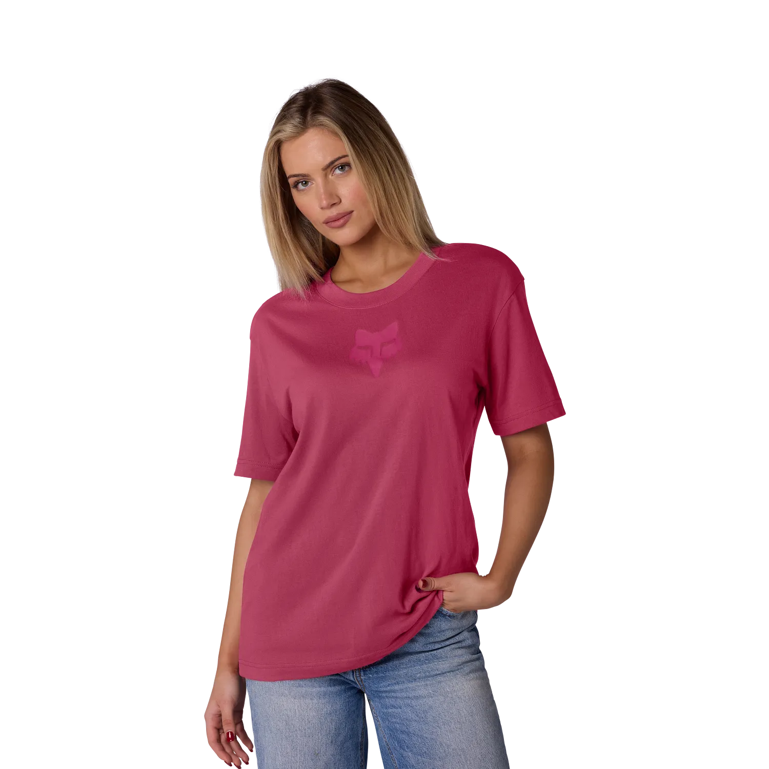 Koszulka damska FOX HEAD z krótkim rękawem Berry Pink - Image 3