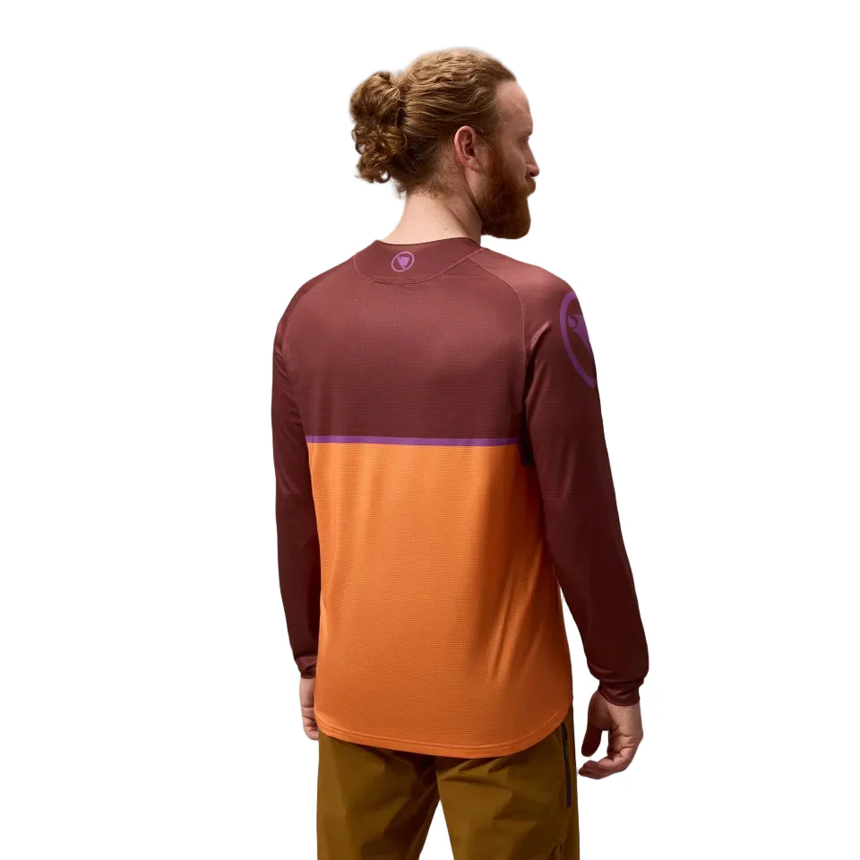 ENDURA SINGLETRACK CORE PRINTED Jersey z długim rękawem End Orange - Image 2