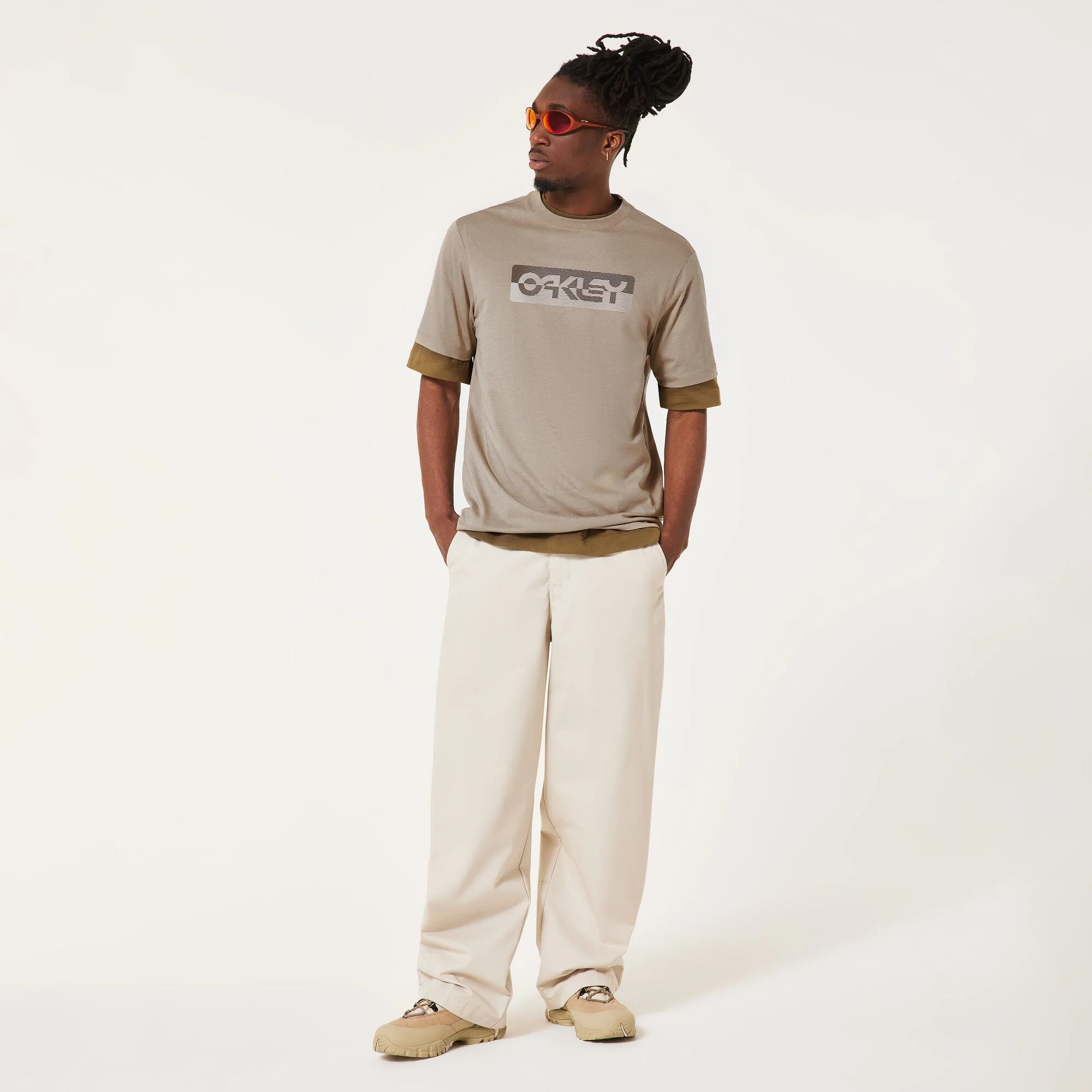 Koszulka OAKLEY DUALITY B1B Beige Pebble T-Shirt - Image 6