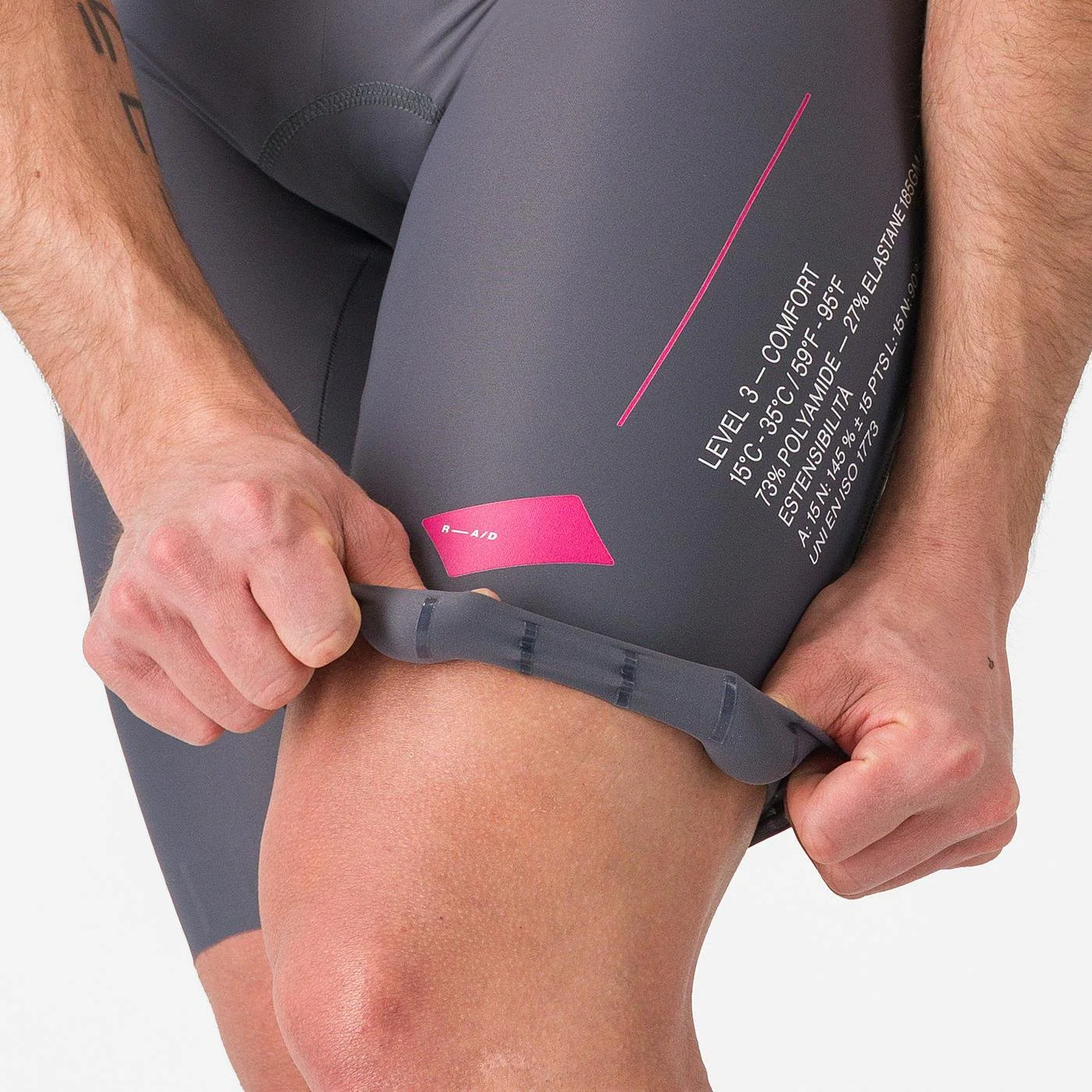 Koszulka termoaktywna CASTELLI ESPRESSO R--A/D Smoke Grey Bib Tight - Image 7