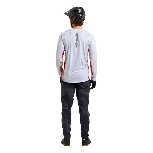 Koszulka z długim rękawem TROY LEE DESIGNS SKYLINE biały/czerwony - Image 8