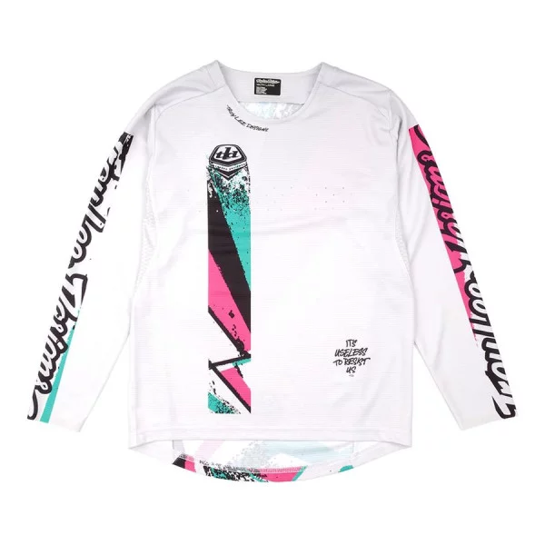 Koszulka z długim rękawem TROY LEE DESIGNS SPRINT FULL PULL Junior biała