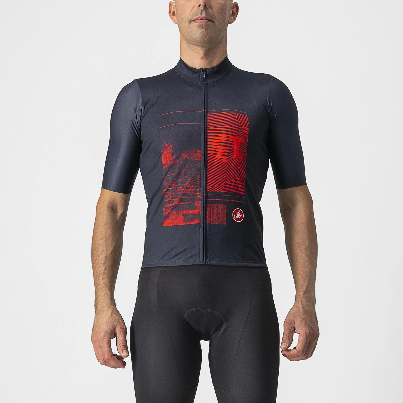 Koszulka z krótkim rękawem CASTELLI 13 SCREEN Blue/Red
