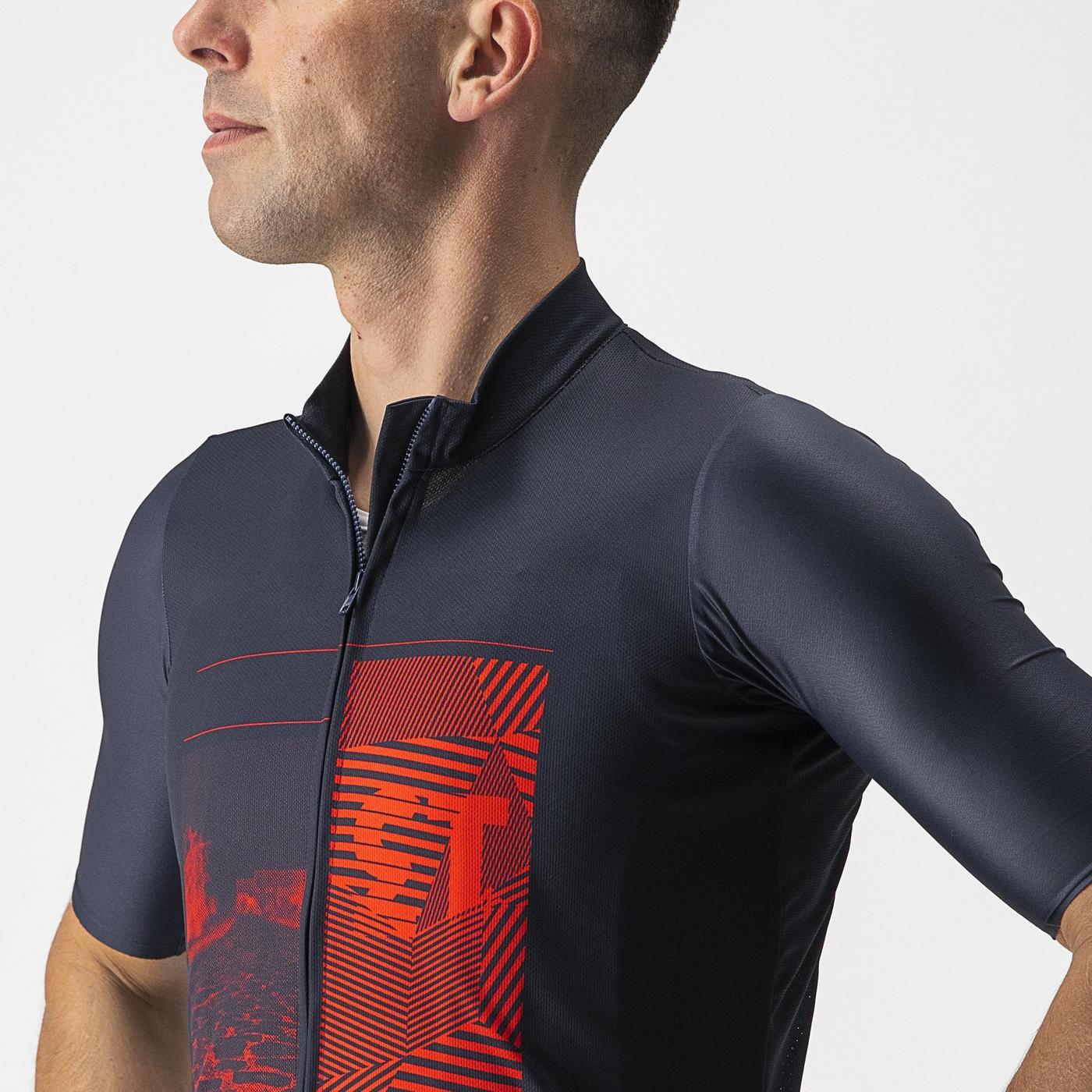 Koszulka z krótkim rękawem CASTELLI 13 SCREEN Blue/Red - Image 6