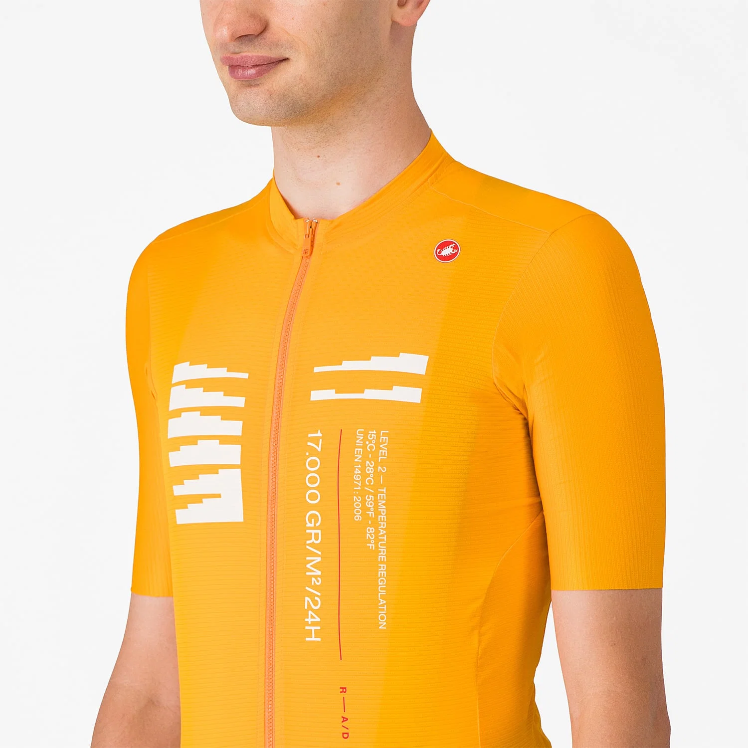 Koszulka z krótkim rękawem CASTELLI ESPRESSO R--A/D pomarańczowa - Image 6