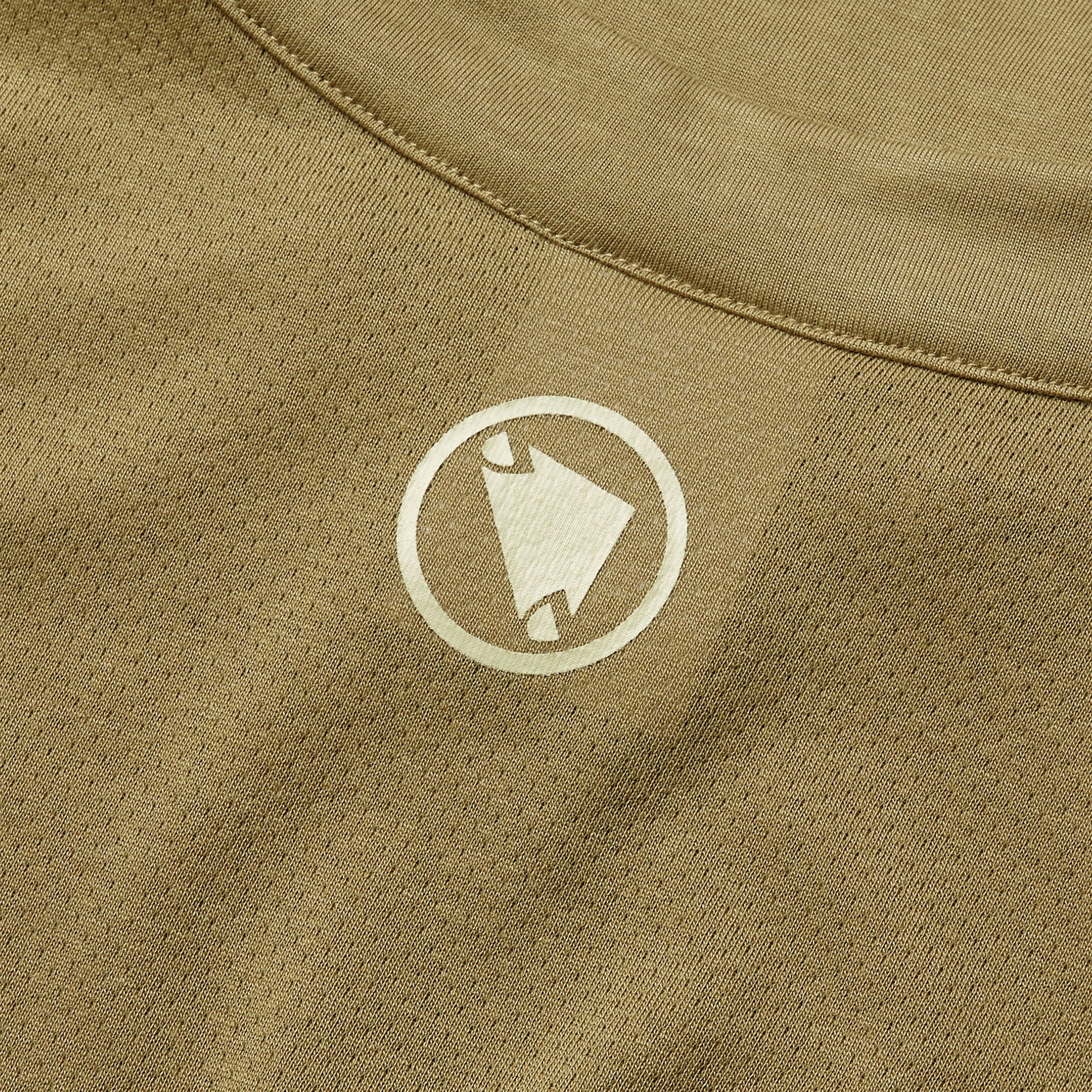 Koszulka z krótkim rękawem ENDURA LOOP ZIPPED Khaki - Image 3
