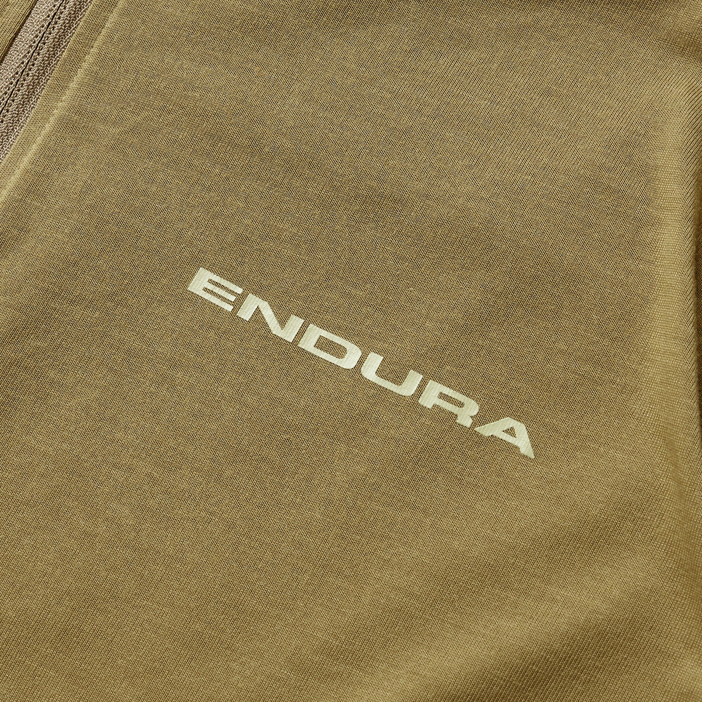Koszulka z krótkim rękawem ENDURA LOOP ZIPPED Khaki - Image 4