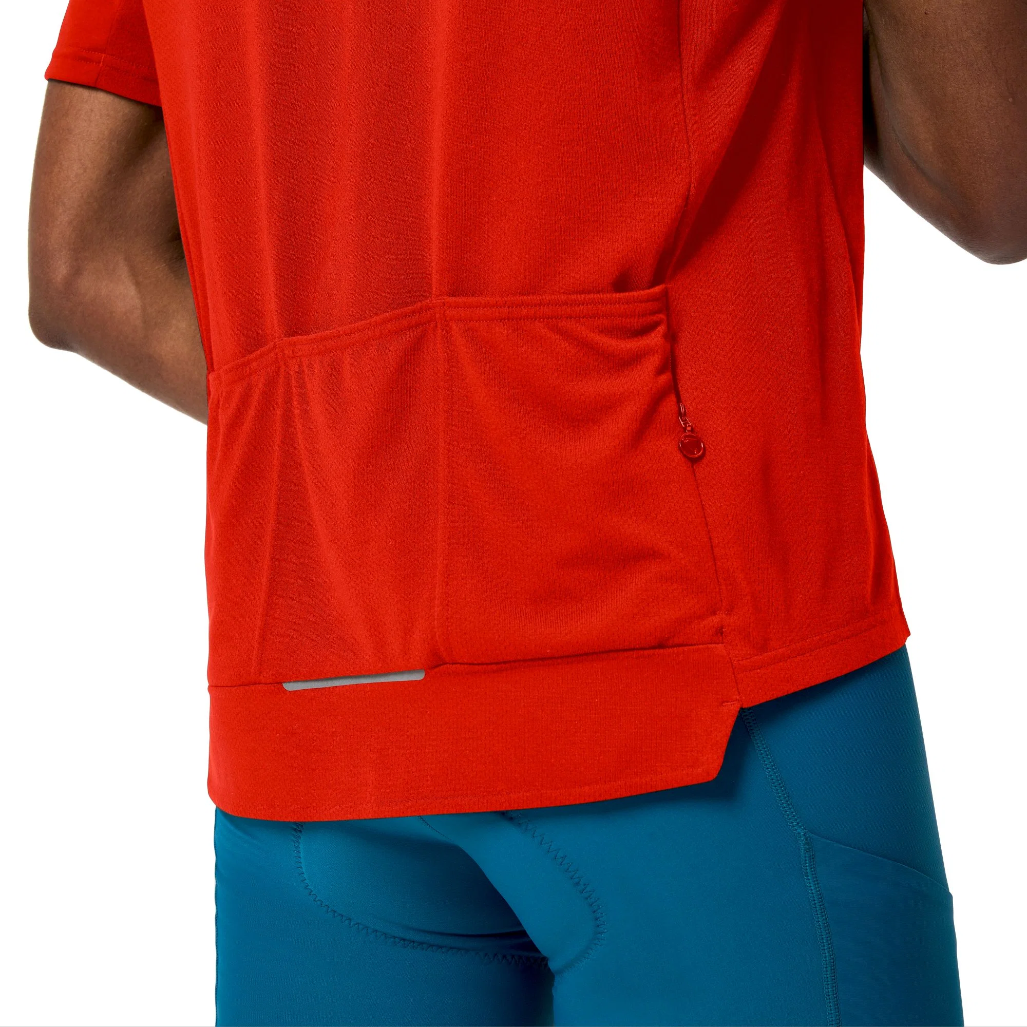 Koszulka z krótkim rękawem ENDURA LOOP ZIPPED czerwona - Image 6