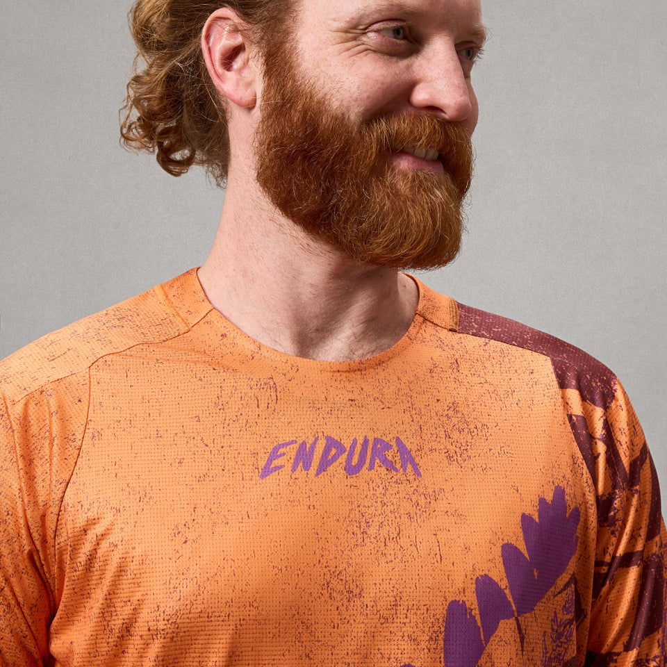 Koszulka z krótkim rękawem ENDURA SINGLETRACK PRINT End Orange - Image 3
