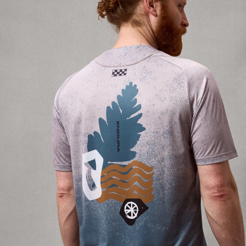 Koszulka z krótkim rękawem ENDURA SINGLETRACK PRINT Titanium Jersey - Image 3