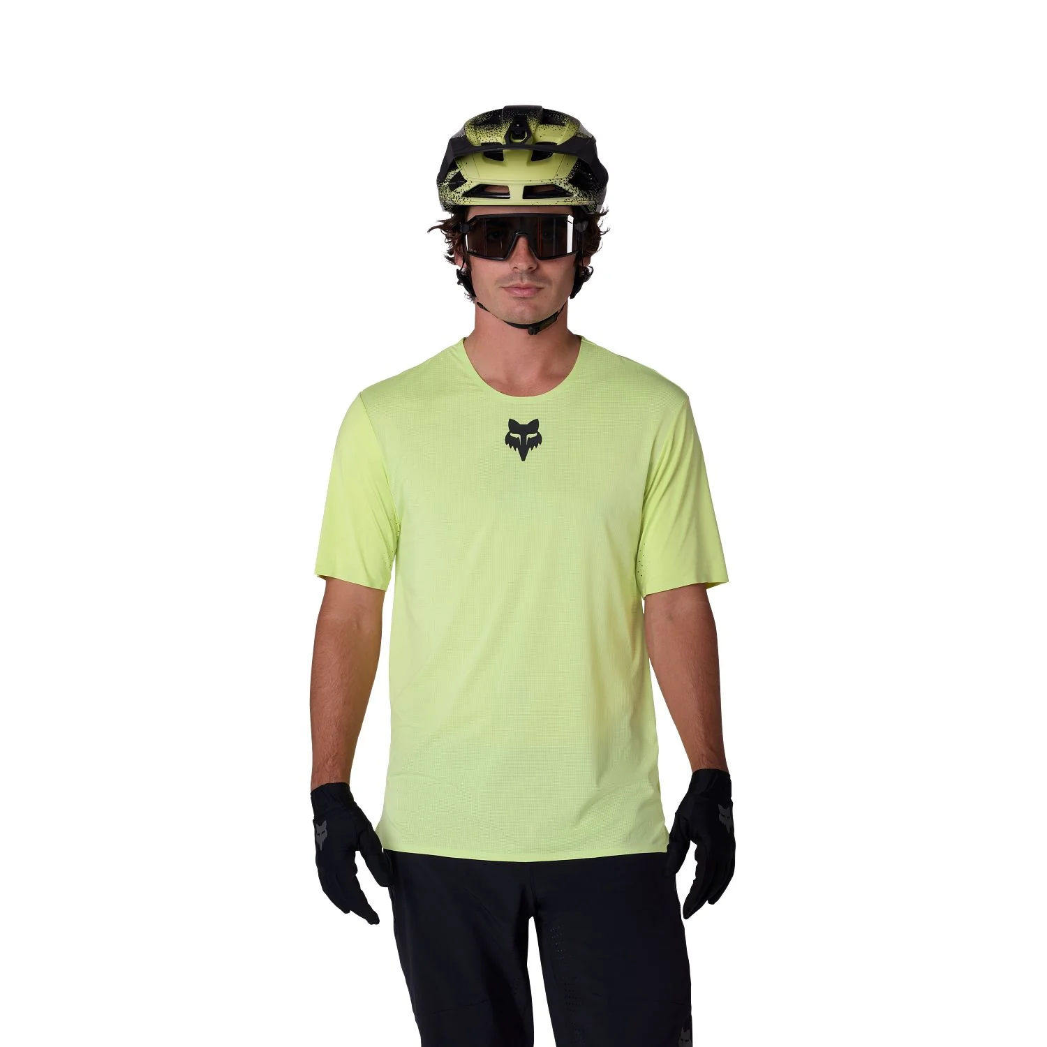 Koszulka z krótkim rękawem FOX FLEXAIR Lime - Image 3