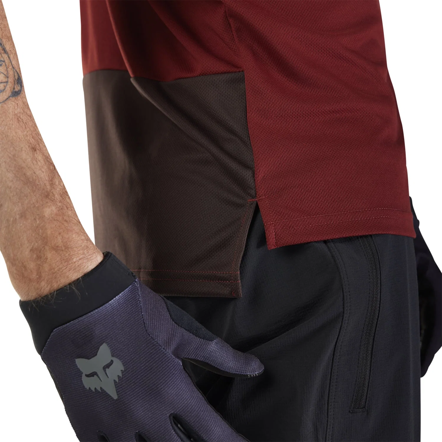 Koszulka z krótkim rękawem FOX RANGER WORDMARK Bordeaux - Image 7