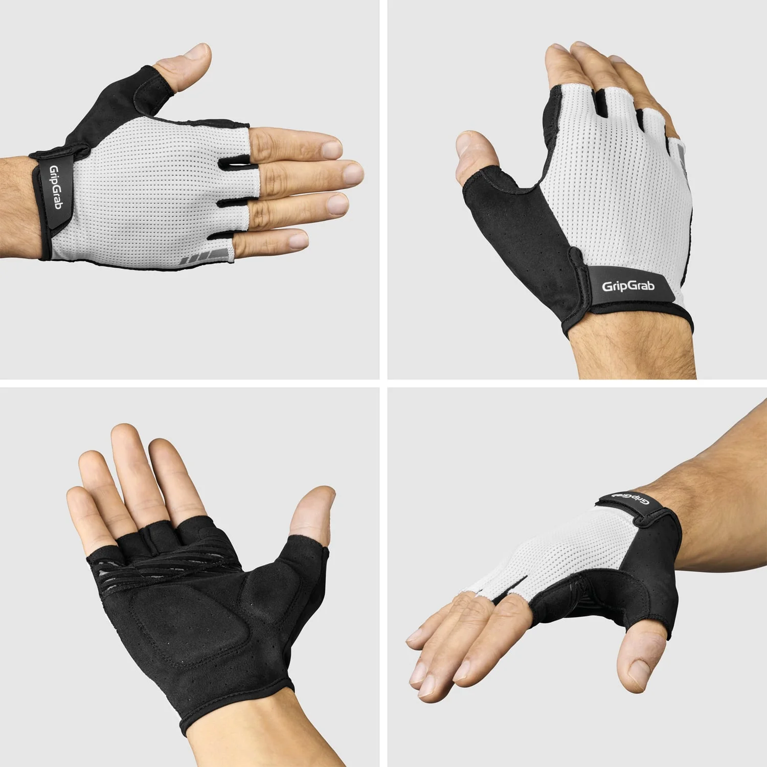 Krótkie rękawice GRIPGRAB EXPLR RC MAX białe - Image 2
