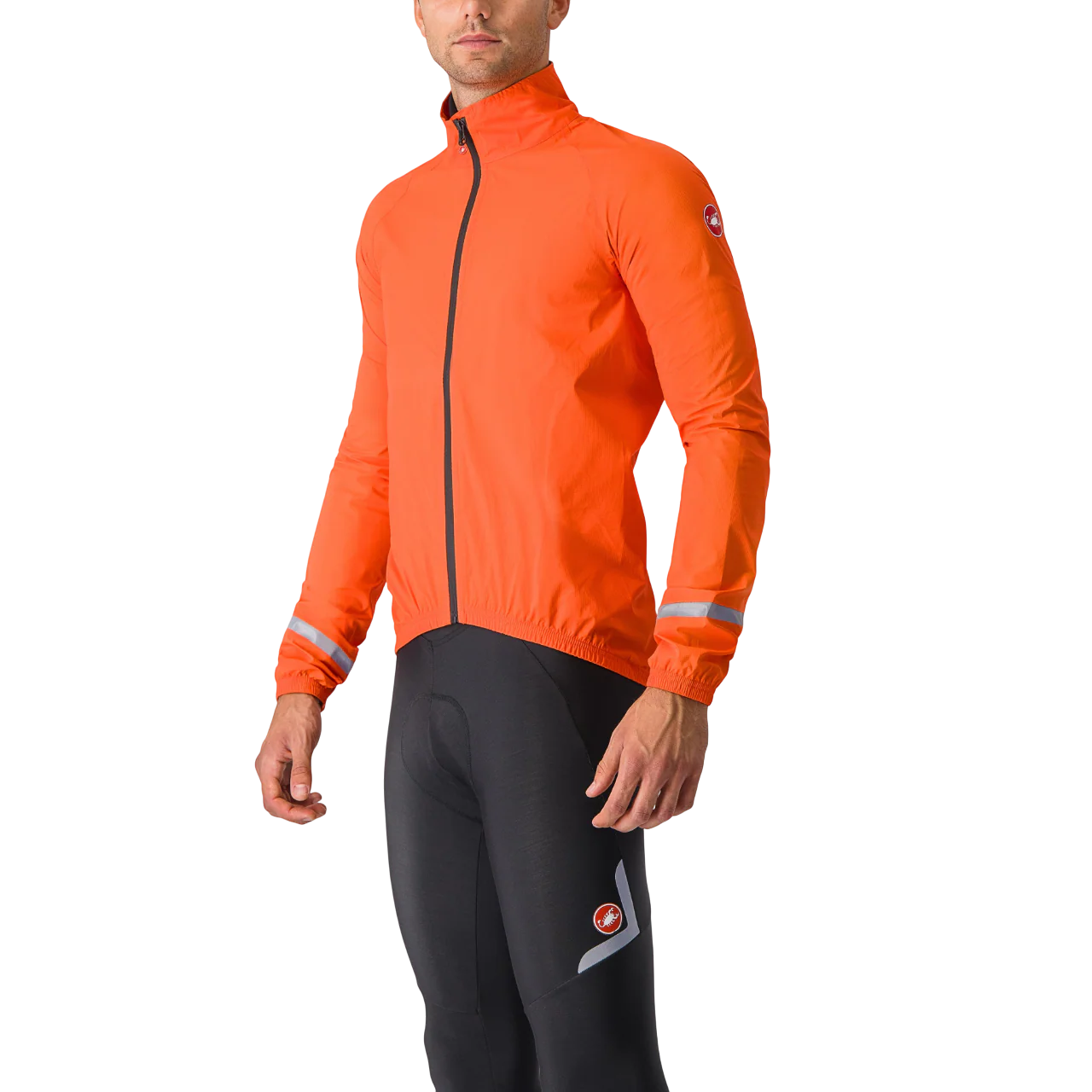 Kurtka przeciwdeszczowa CASTELLI EMERGENCY 2 RAIN Jacket Orange - Image 3