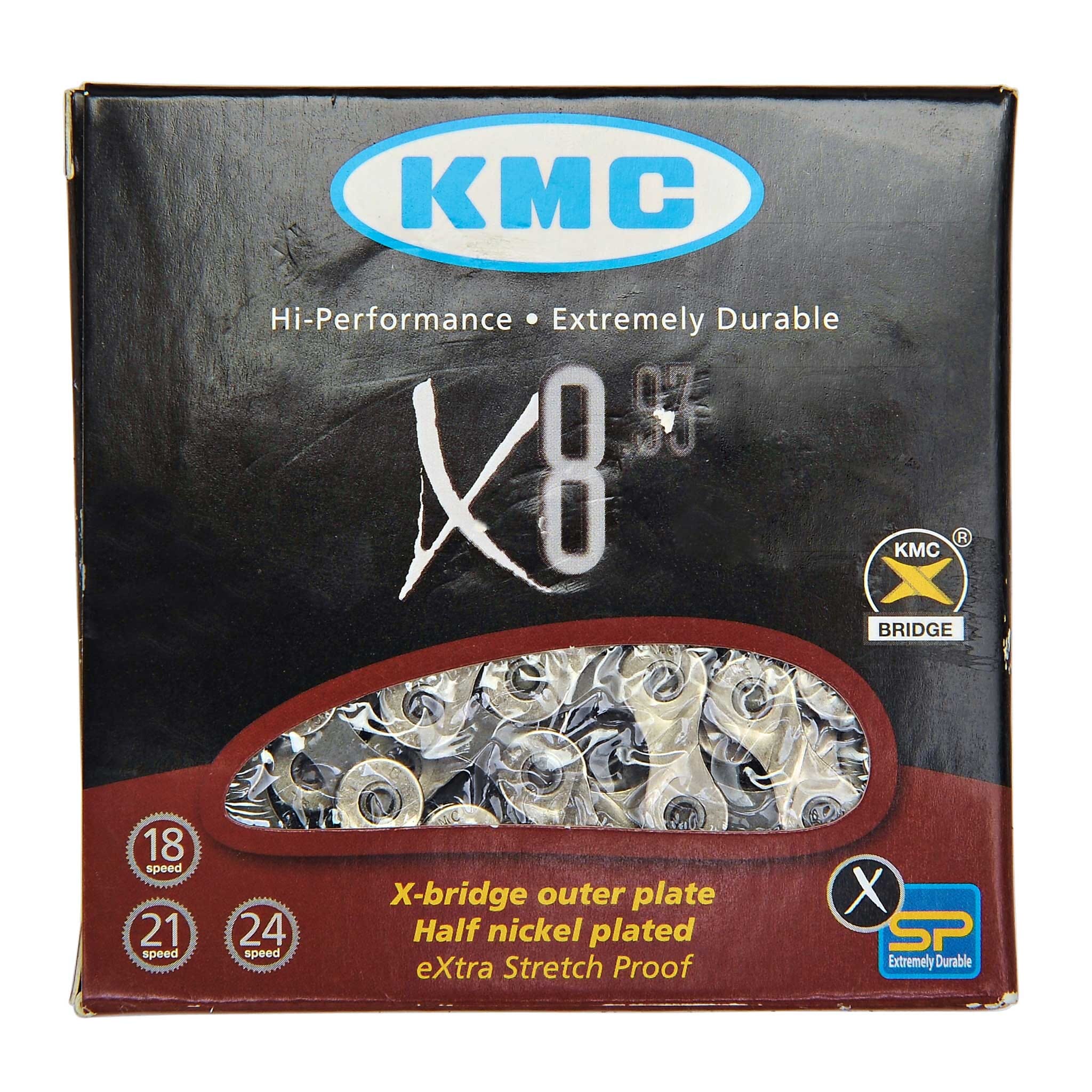 Łańcuch KMC X8 6/7/8V srebrny/szary - Image 2
