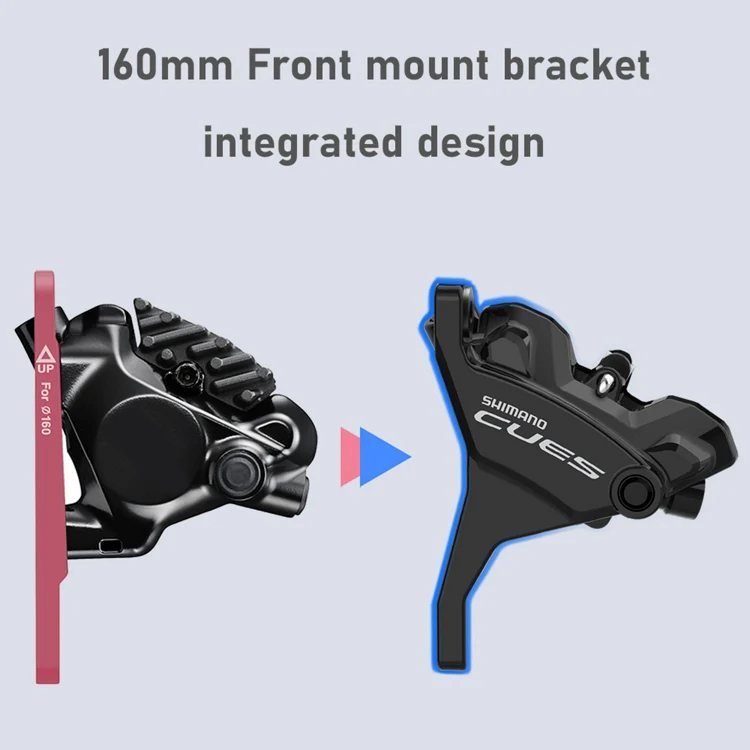 SHIMANO CUES U6030 Mono Flatmount Discless Lewa dźwignia i zacisk przedni - Image 6