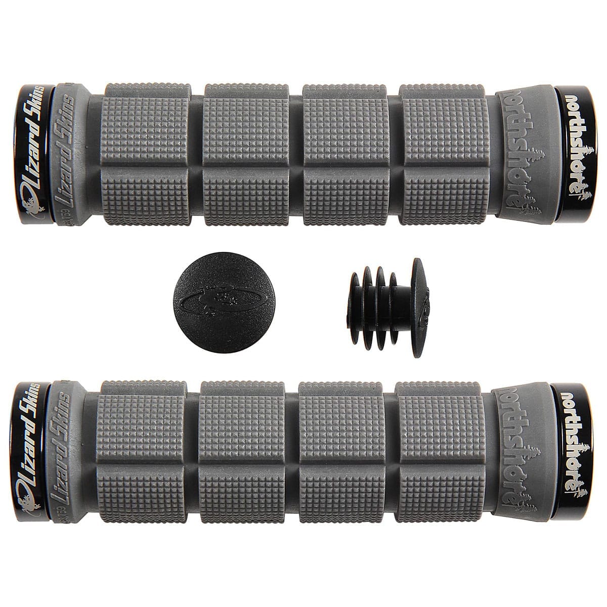LIZARD SKINS NORTHSHORE Lock-On Grips Black/Silver - Image 2