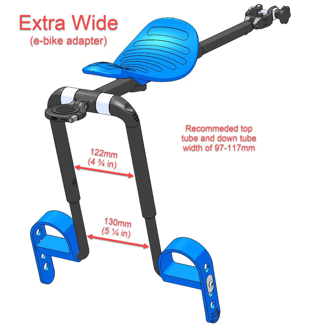 Zestaw adaptera do rowerów elektrycznych MAC RIDE, bardzo szerokie rury 13 cm - Image 2