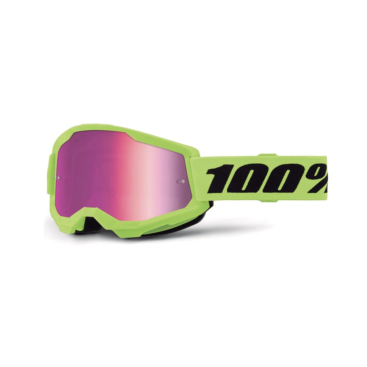 Maska 100% STRATA 2 Yellow Mirror Pink