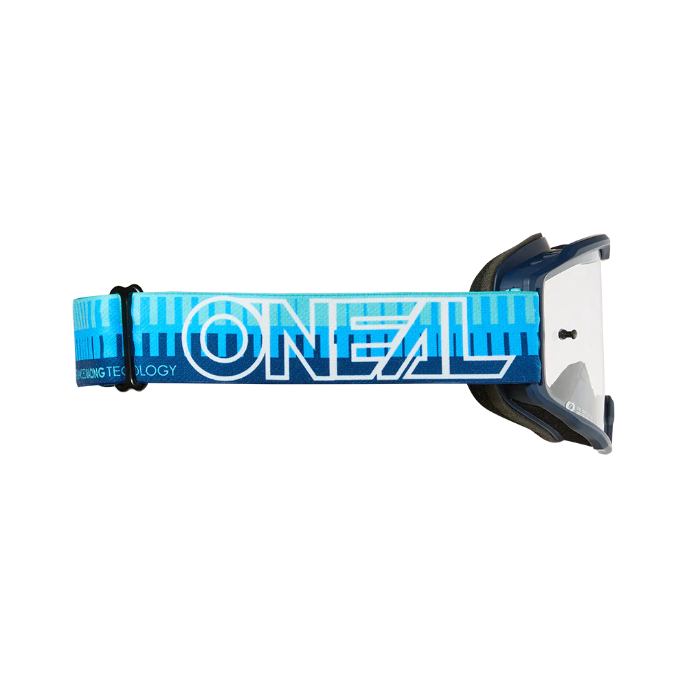 Maska O'NEAL B-10 STRIPED Mask Blue Clear Shield - Image 2