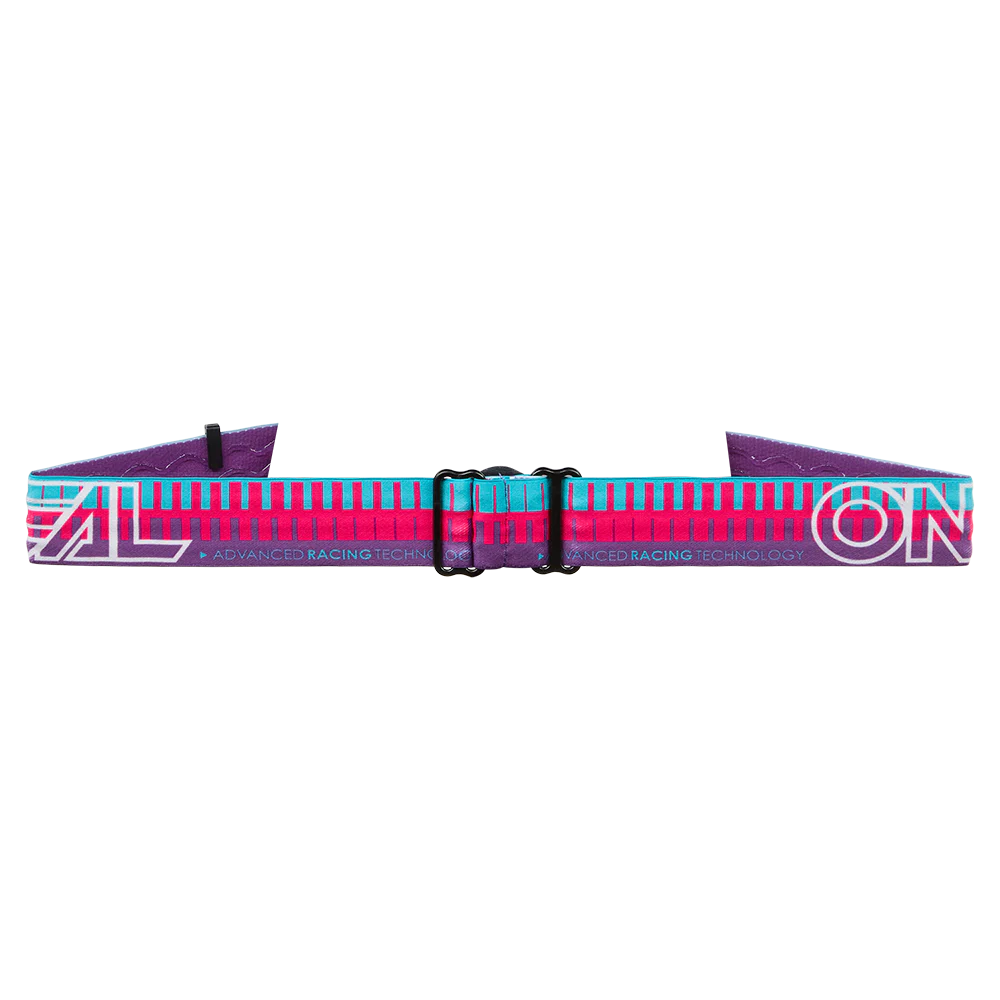 Maska O'NEAL B-10 STRIPED różowo-fioletowa z przezroczystą osłoną - Image 3