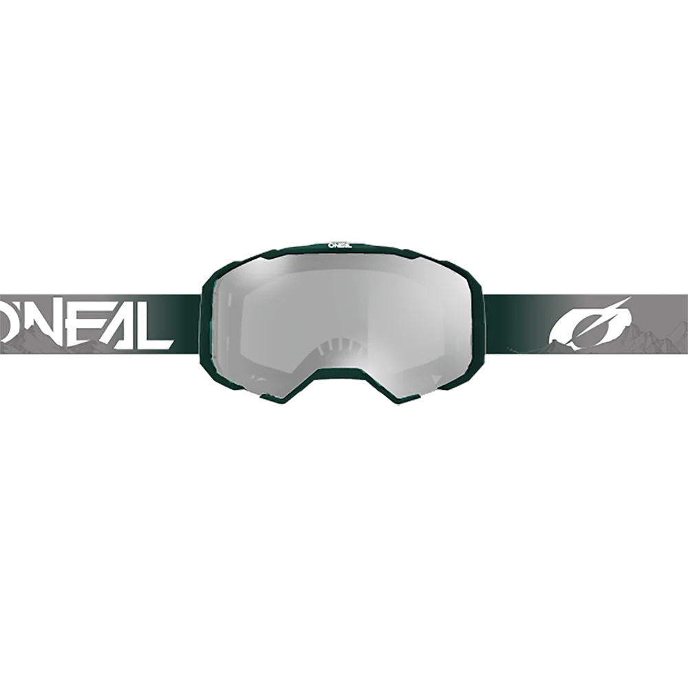 Maska O'NEAL B-22 COVERT szara/zielona przezroczysta osłona