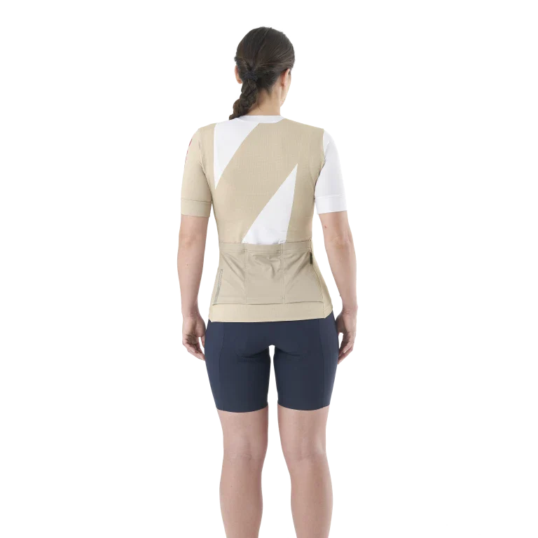 MAVIC AKSIUM GRAPHIC Koszulka z krótkim rękawem damska beżowa - Image 5
