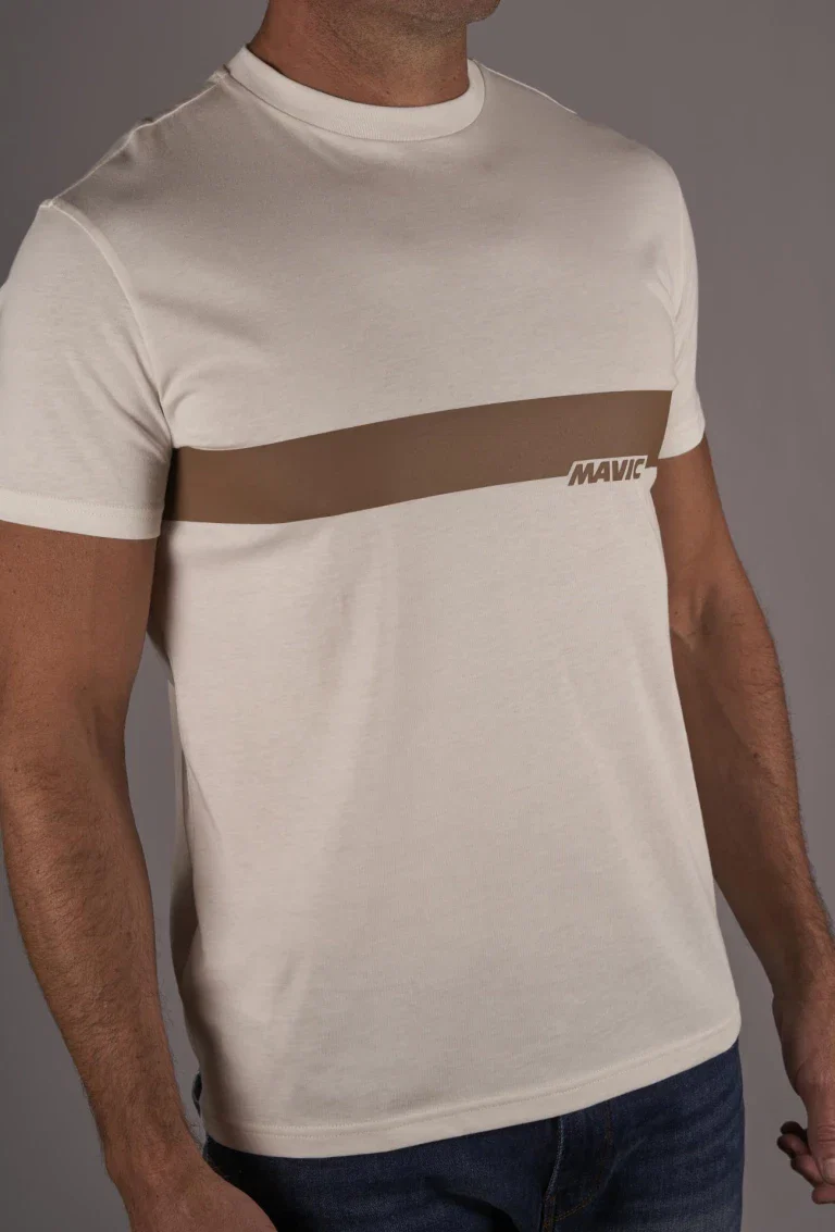 MAVIC CORPORATE STRIPE T-Shirt biały - Image 3