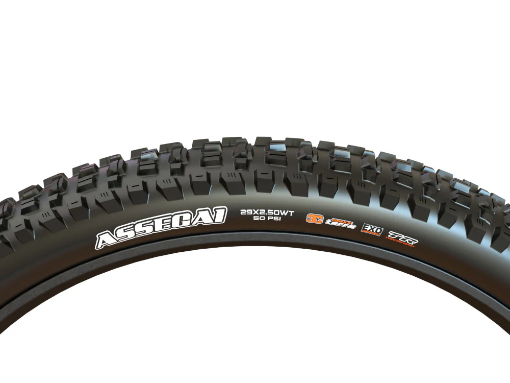 MAXXIS ASSEGAI 29x2.50 WT DH E50 3C MaxxGrip Tubeless Ready Miękka opona w kolorze czarnym - Image 3