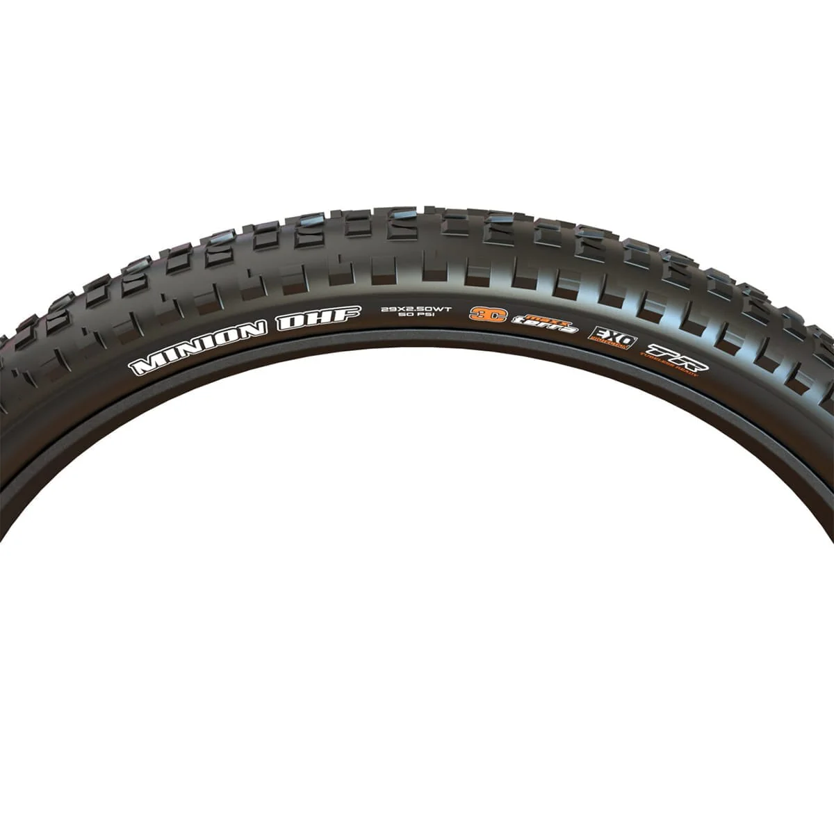 MAXXIS MINION DHF 29x2.50 WT DH E50 3C MaxxGrip Tubeless Ready Miękka opona w kolorze czarnym - Image 3