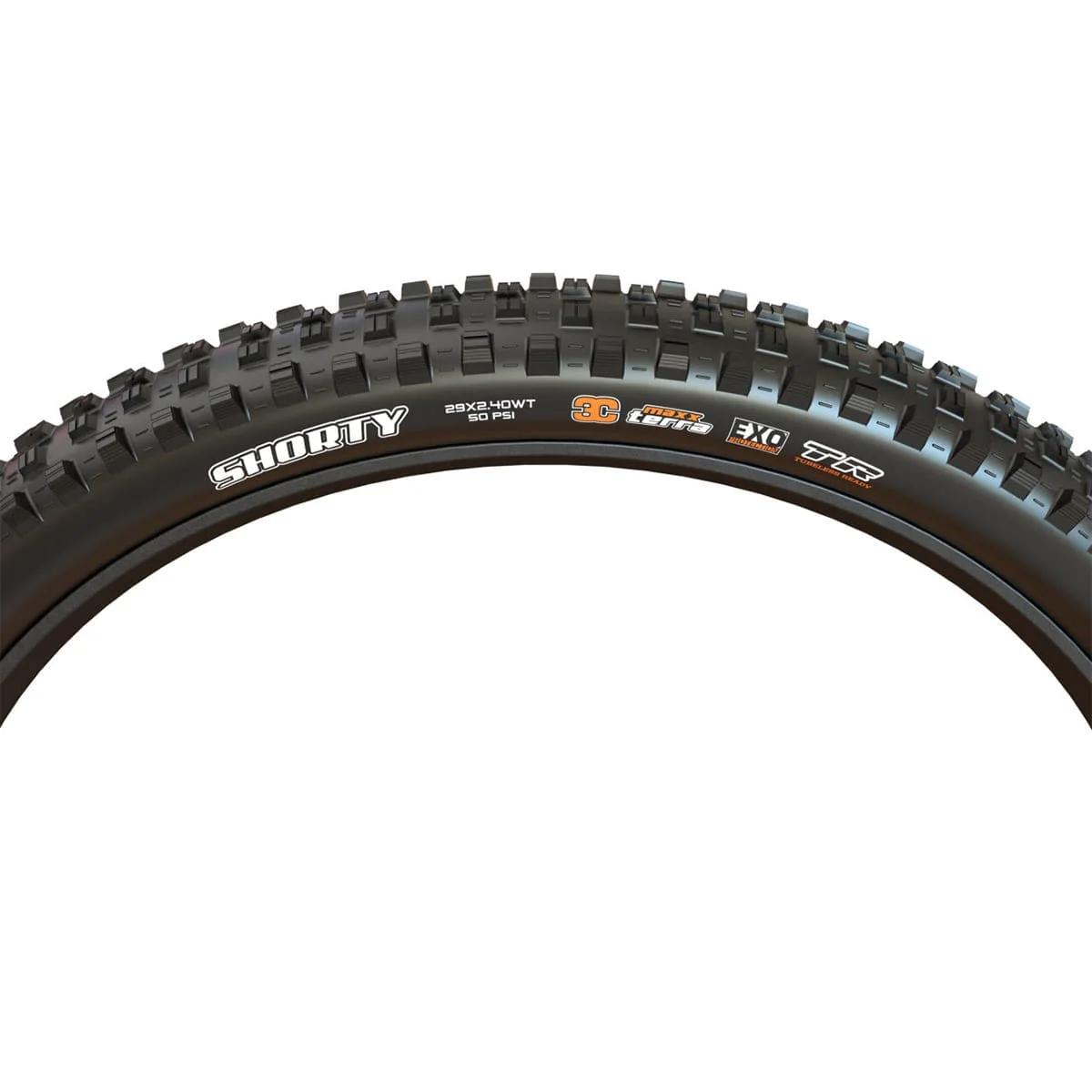 MAXXIS SHORTY 29x2.40 WT DH 3C MaxxGrip Tubeless Ready Miękka opona w kolorze czarnym - Image 3