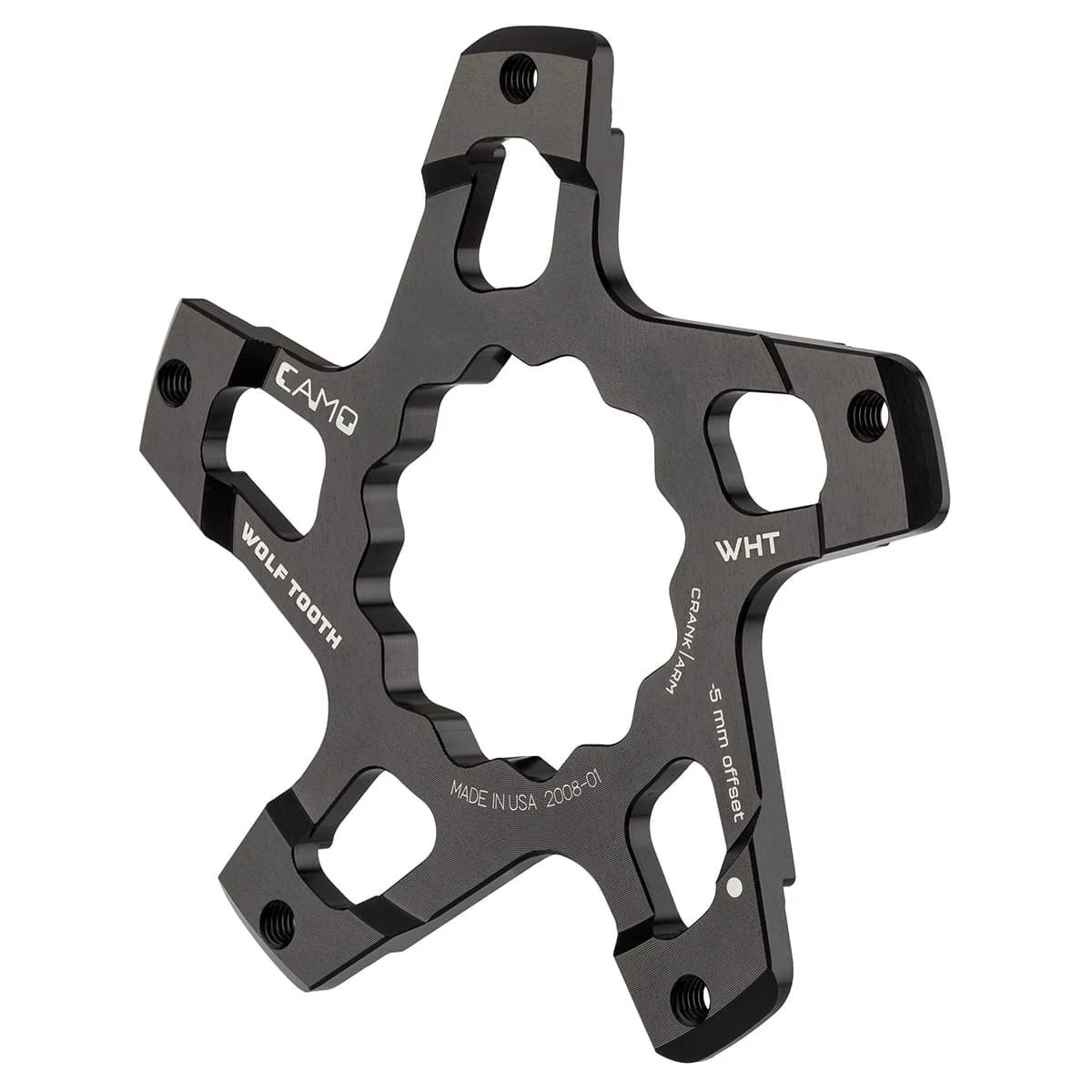 Mechanizm korbowy WOLF TOOTH CAMO M5 White Industries Direct Mount Offset star -5mm czarny - Image 2