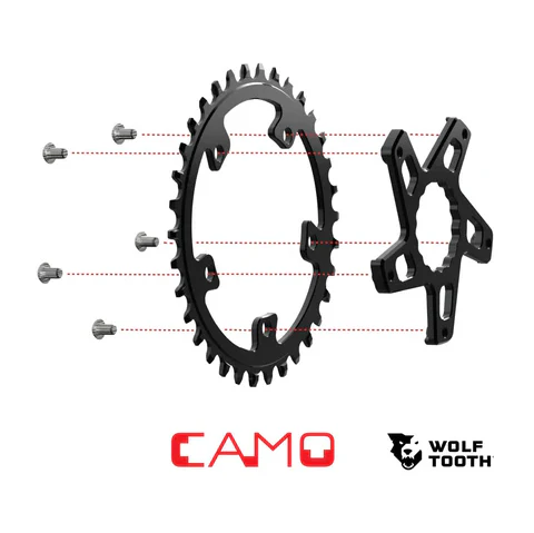 Pedal Star WOLF TOOTH CAMO P3 Raceface Cinch Direct Mount Offset 3mm Czerwony - Image 2