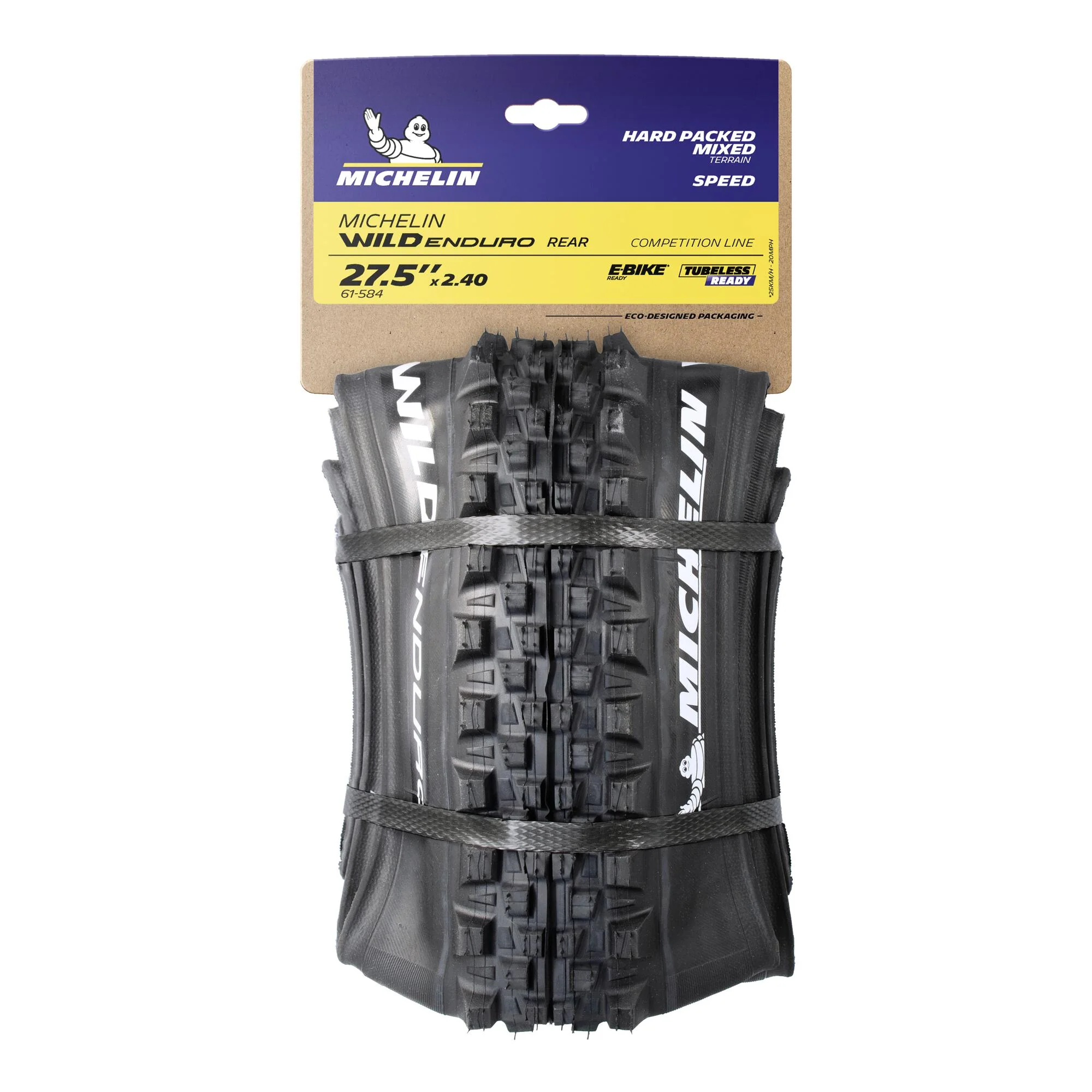 MICHELIN WILD ENDURO REAR Competition Line 27.5x2.40 GUM-X Tubeless Ready Miękka opona do zastosowań bezdętkowych - Image 4
