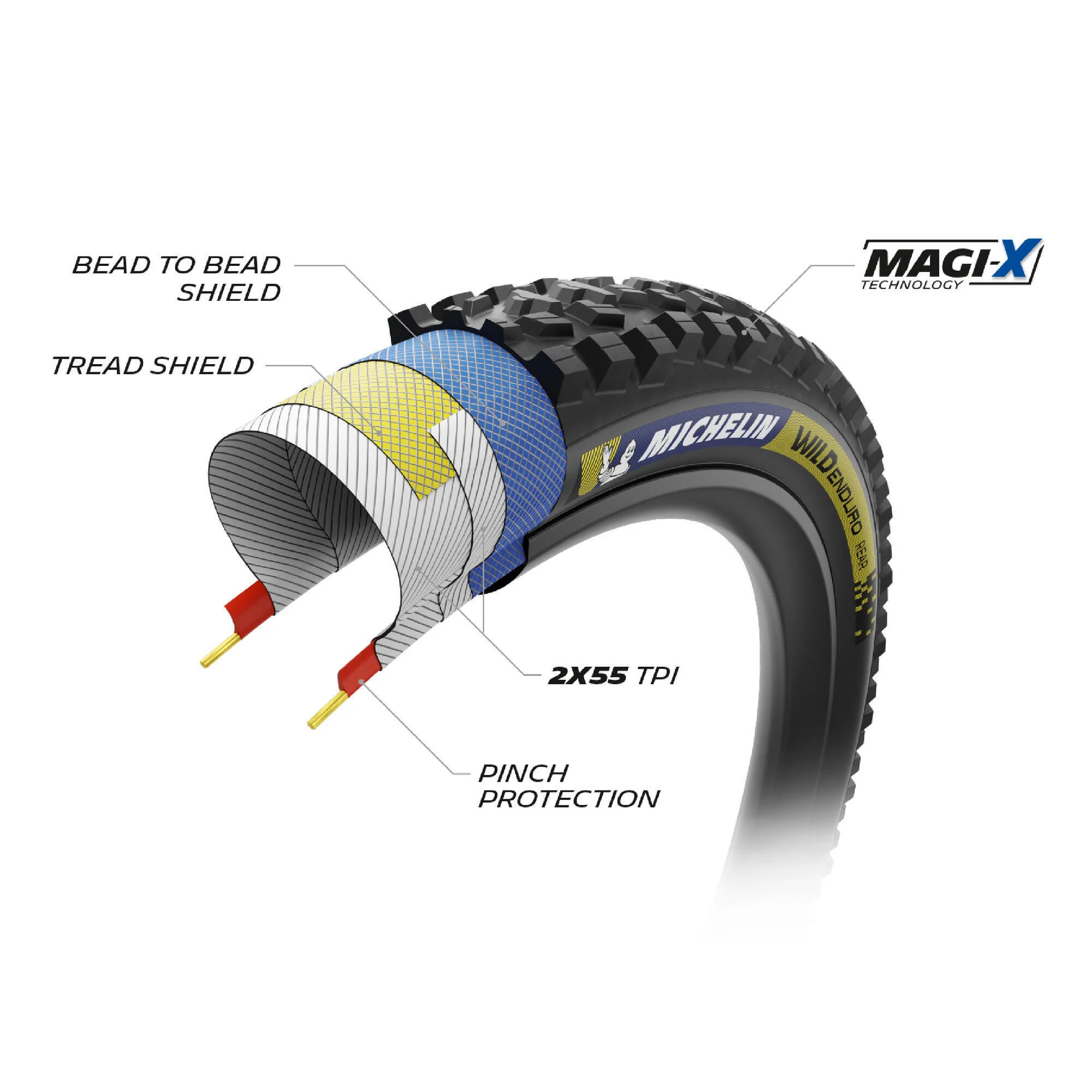 MICHELIN WILD ENDURO REAR Racing Line Dark 29x2.40 miękka opona przystosowana do jazdy bezdętkowej - Image 4